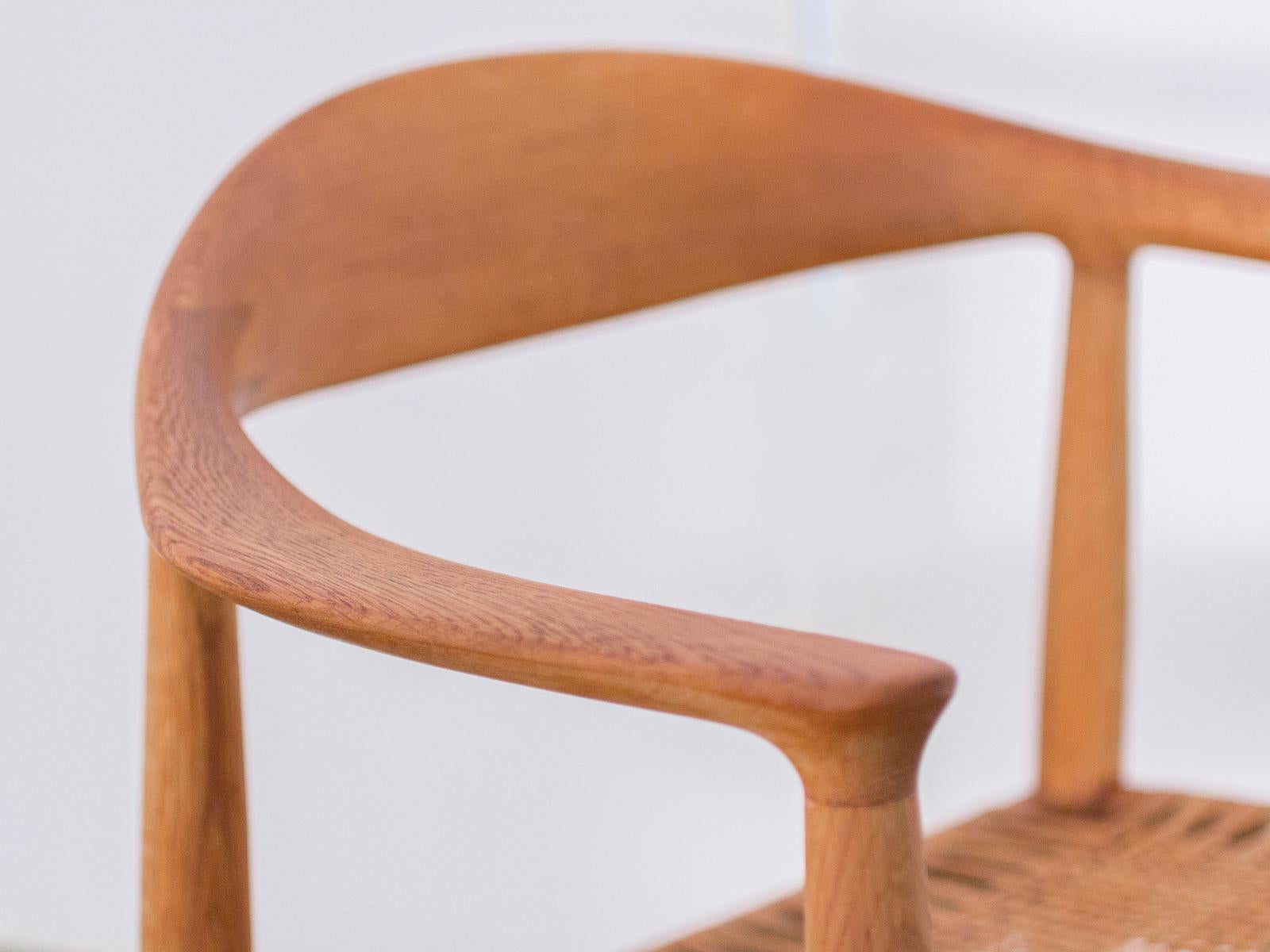 Oak Hans Wegner Cane Dining Chair For Sale