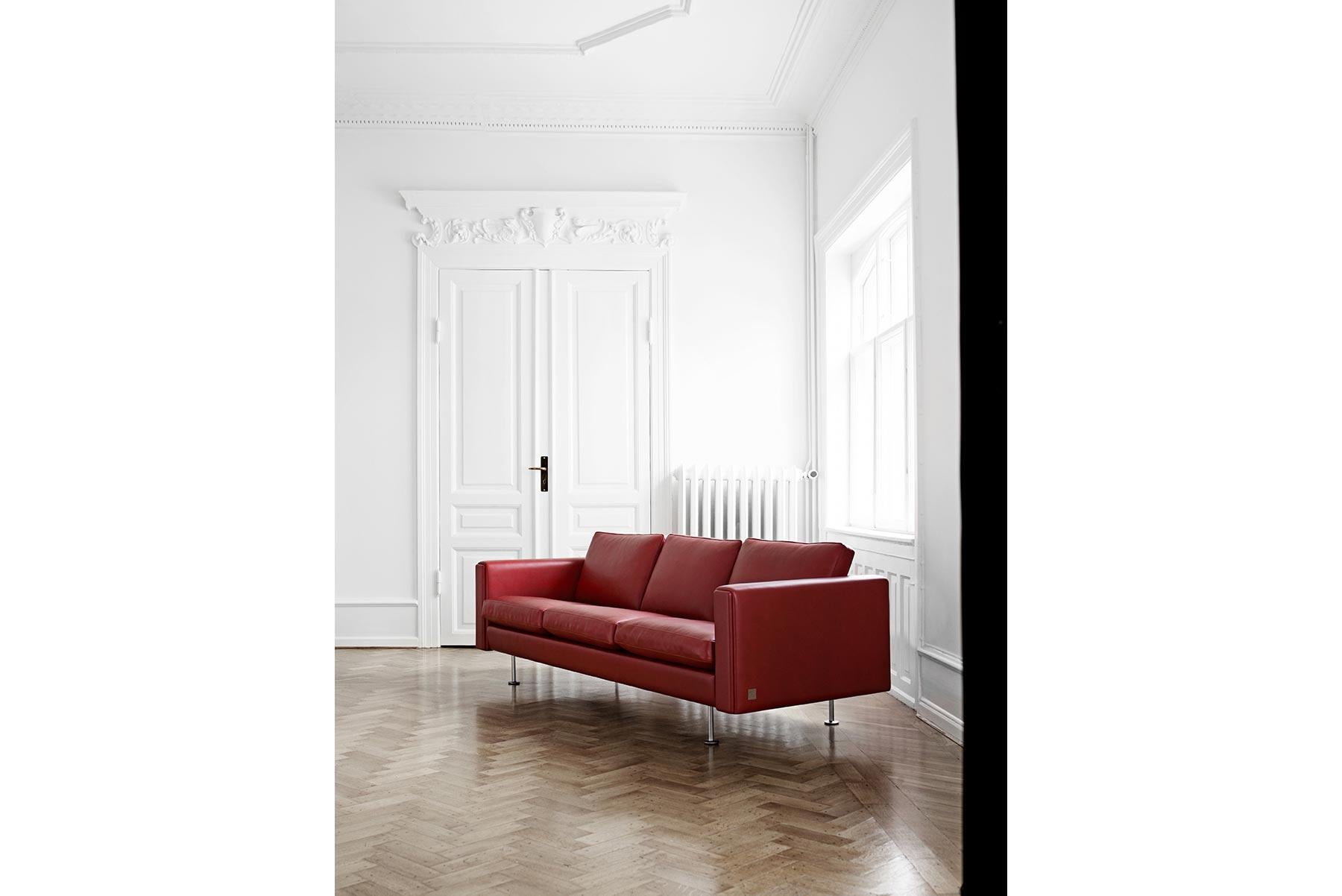 Brushed Hans Wegner Century 2000 3-Seat Sofa For Sale