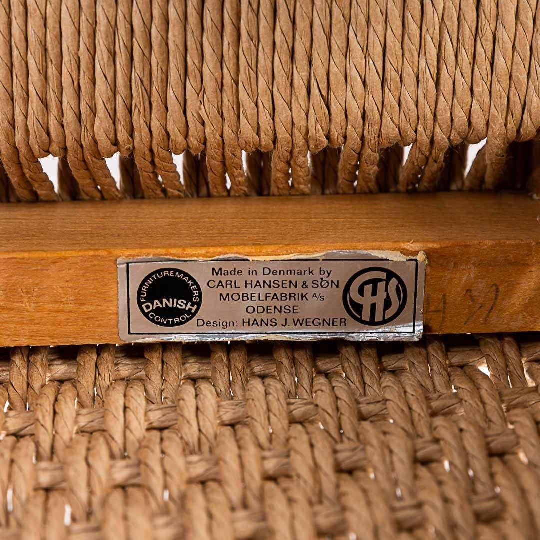 20th Century Hans Wegner CH 23 Chairs in Oak and Papercord, Denmark 1950s, Set of 6