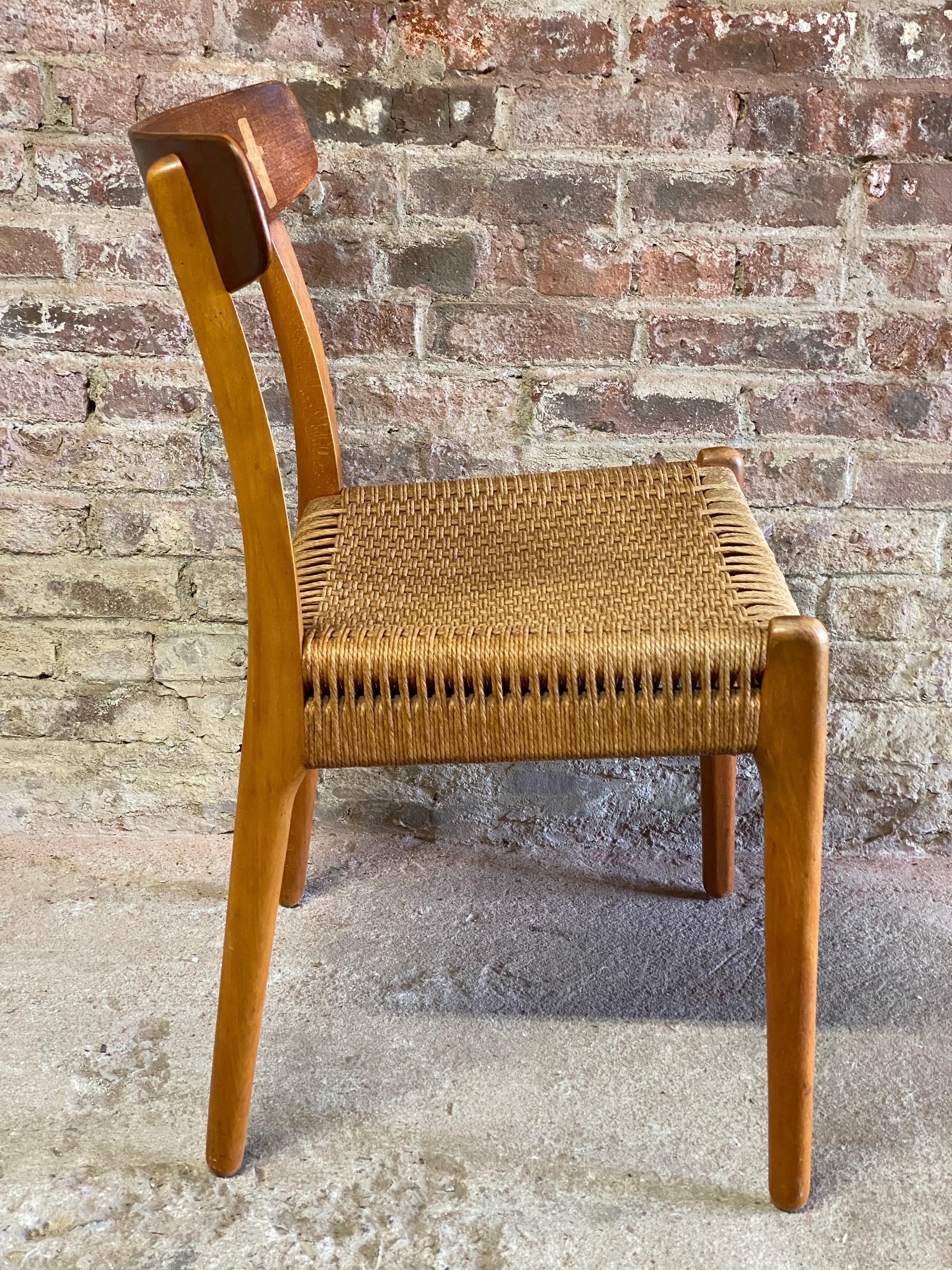 Mid-20th Century Hans Wegner CH-23 Teak and Beech Dining Chairs, Set of 8