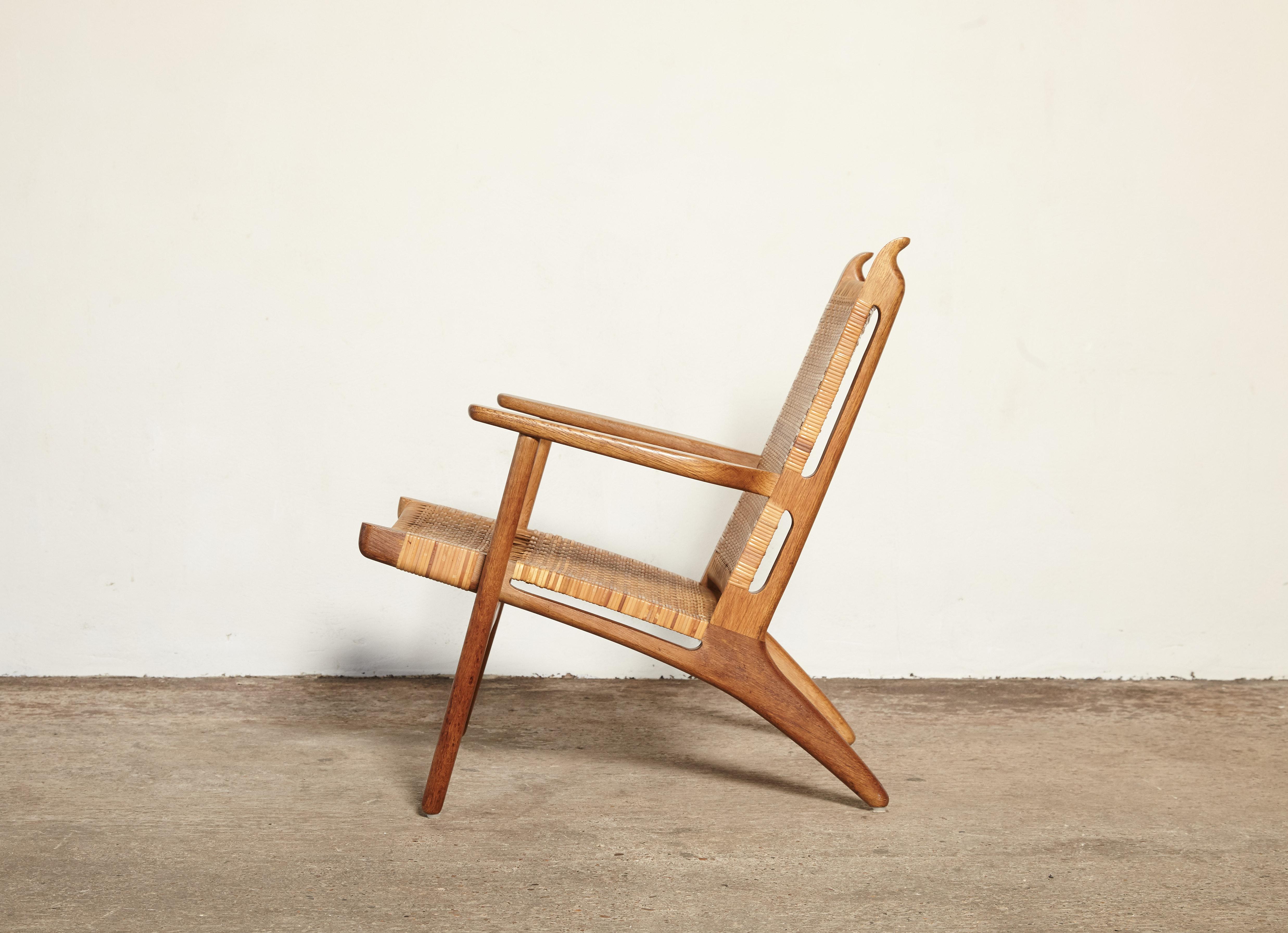 Mid-Century Modern Hans Wegner CH-27 Chair, Carl Hansen & Son, Denmark, 1950s