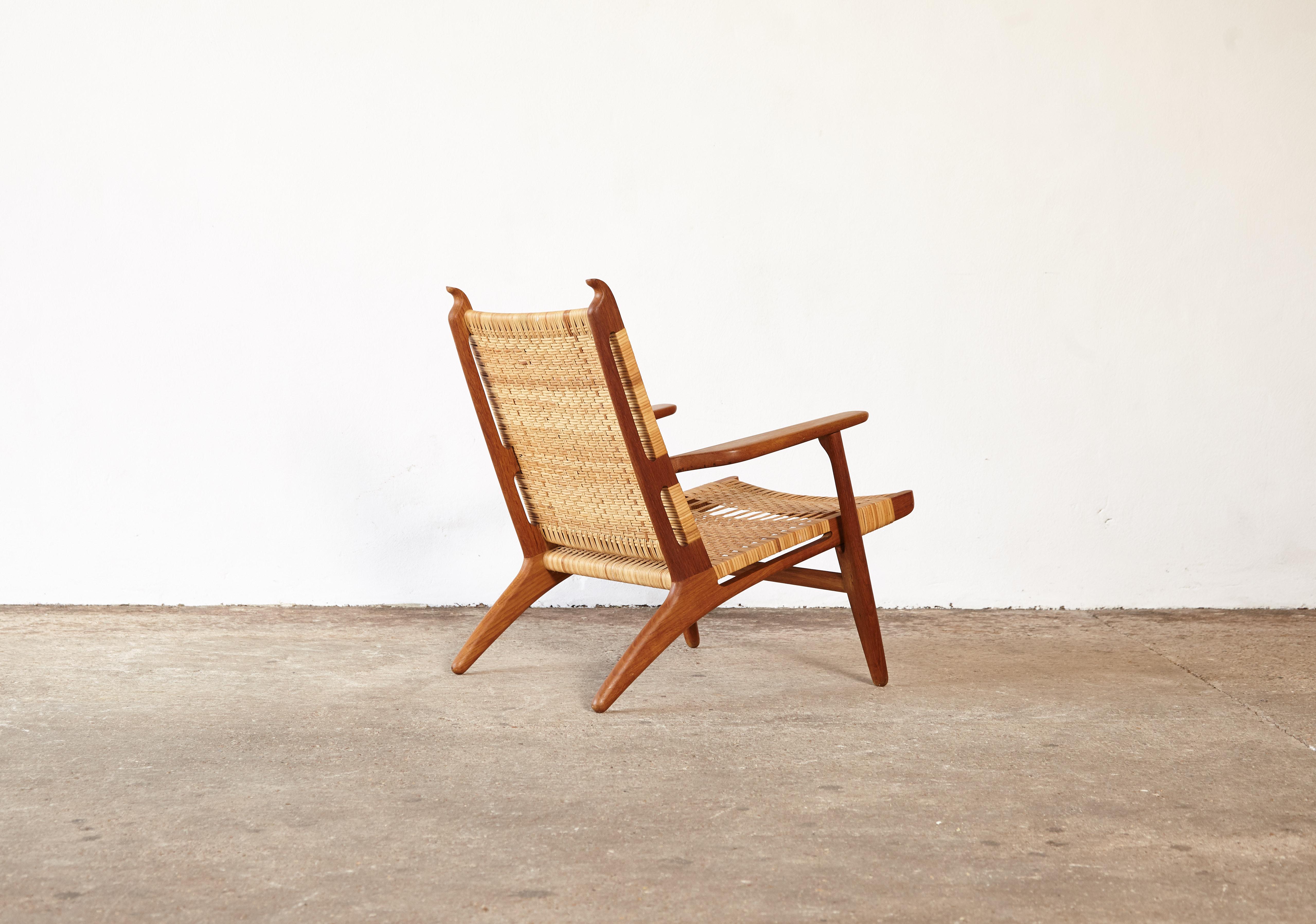 Mid-Century Modern Hans Wegner CH-27 Chair, Carl Hansen & Son, Denmark, 1950s