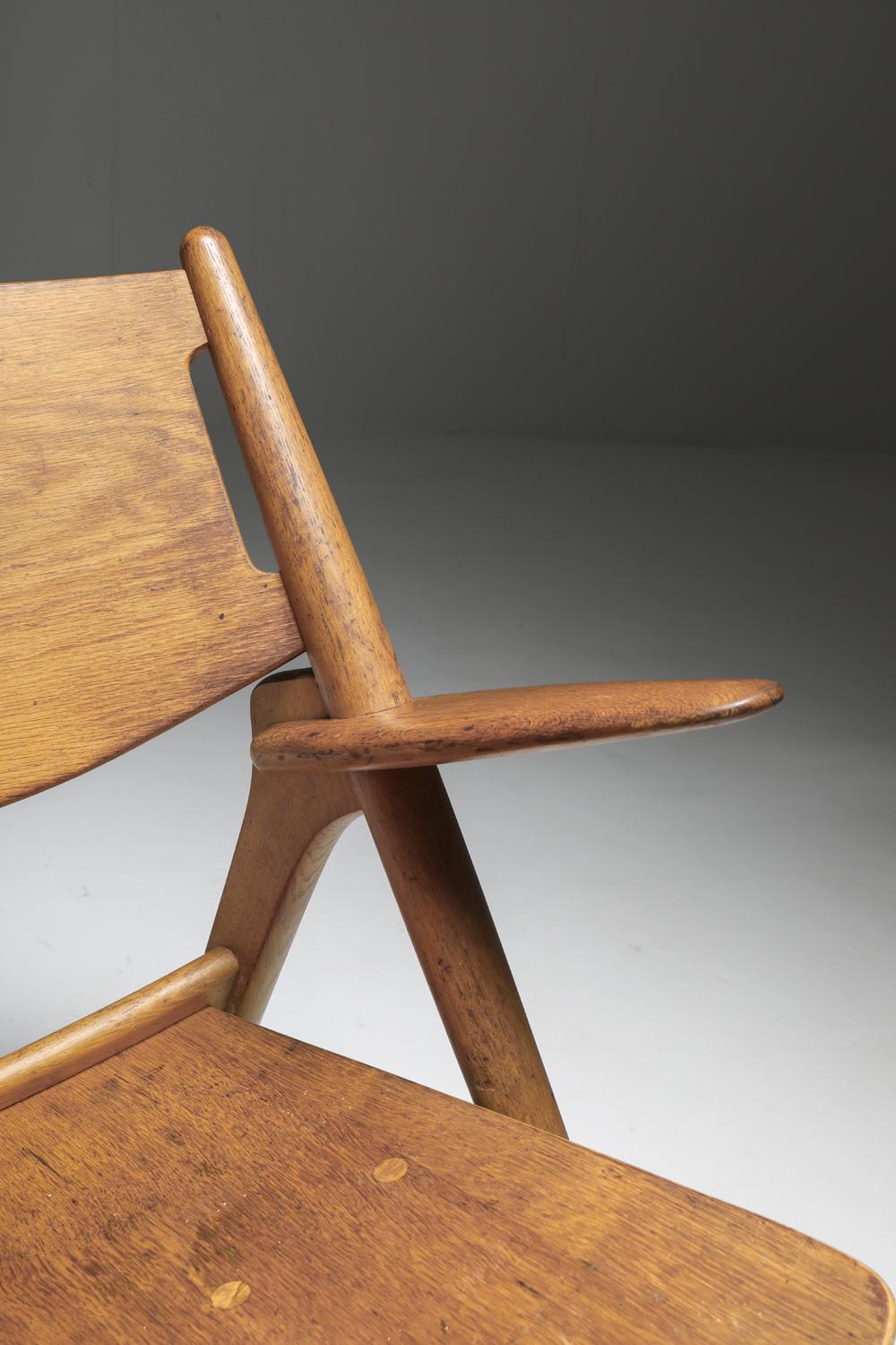 Hans Wegner CH 28 Sawbuck Chair in Oak 6