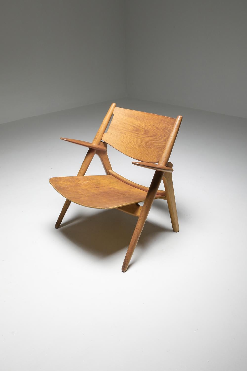 Hans Wegner CH 28 Sawbuck Chair in Oak 7