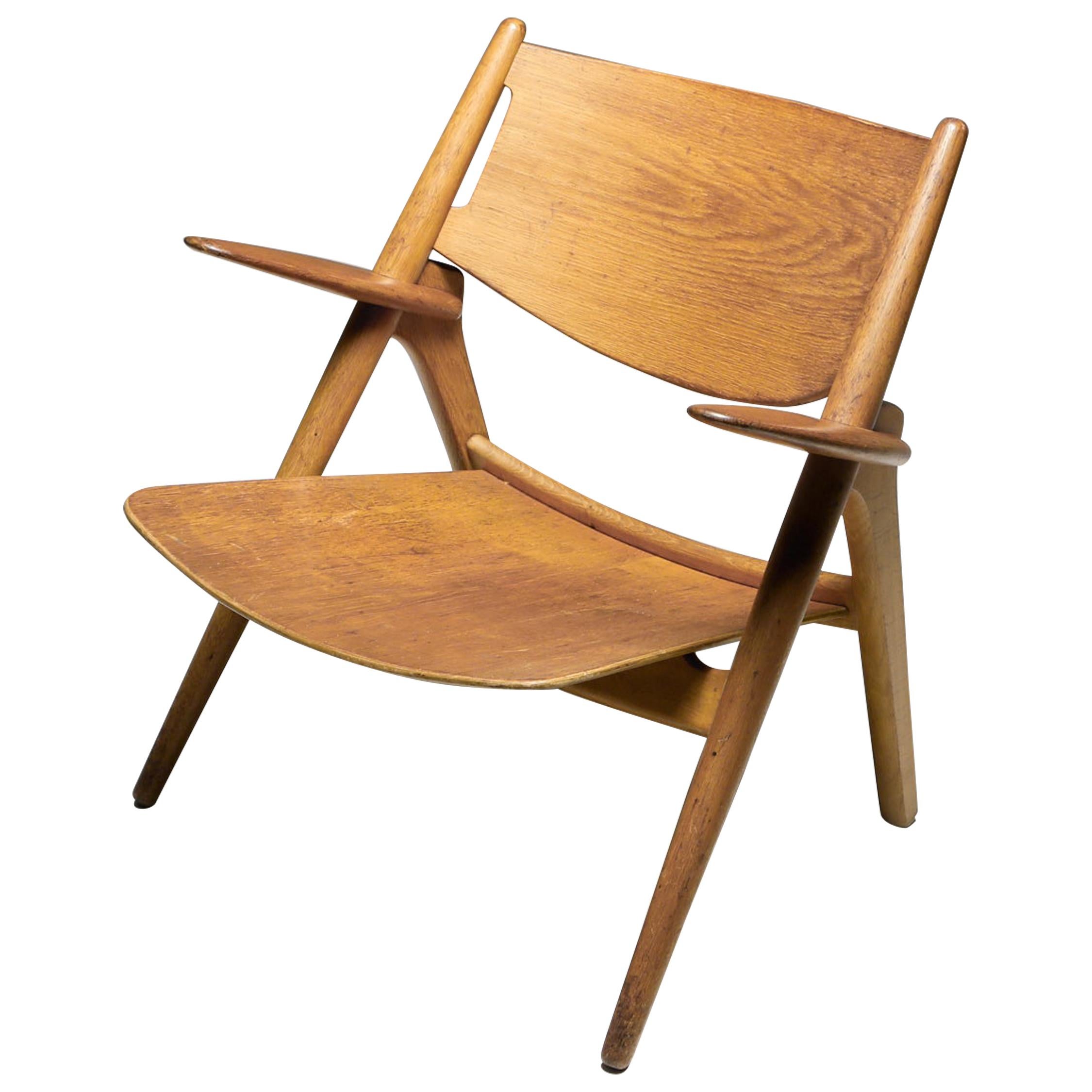 Hans Wegner CH 28 Sawbuck Chair in Oak