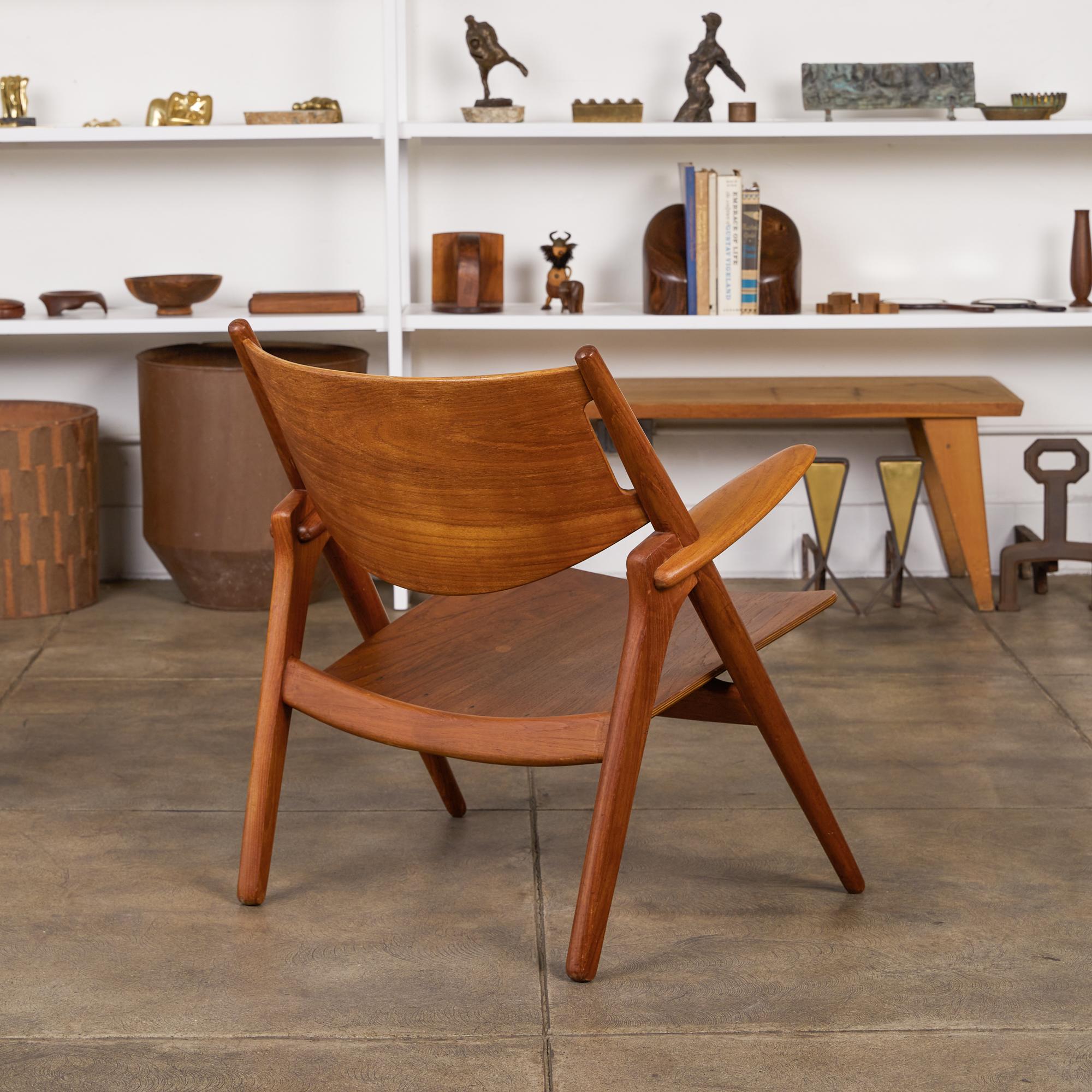 Mid-20th Century Hans Wegner CH-28 Sawbuck Lounge Chair