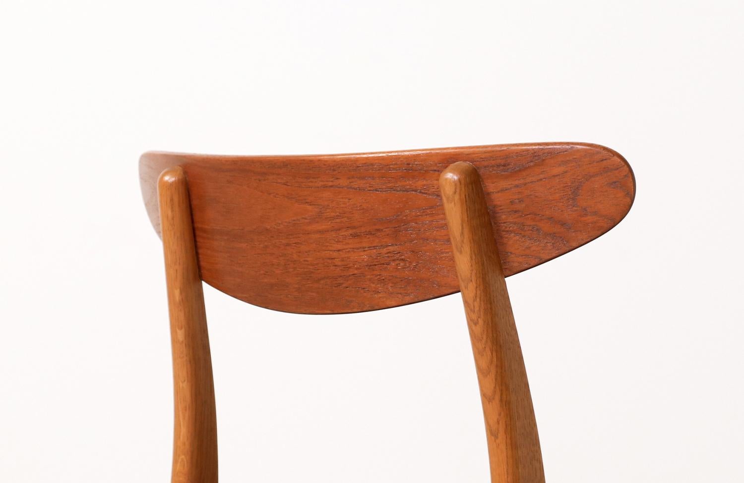 Expertly Restored - Hans Wegner CH-30 Oak & Leather Chair Carl Hansen & Son For Sale 1