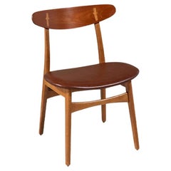 Expertly Restored - Hans Wegner CH-30 Oak & Leather Chair Carl Hansen & Son