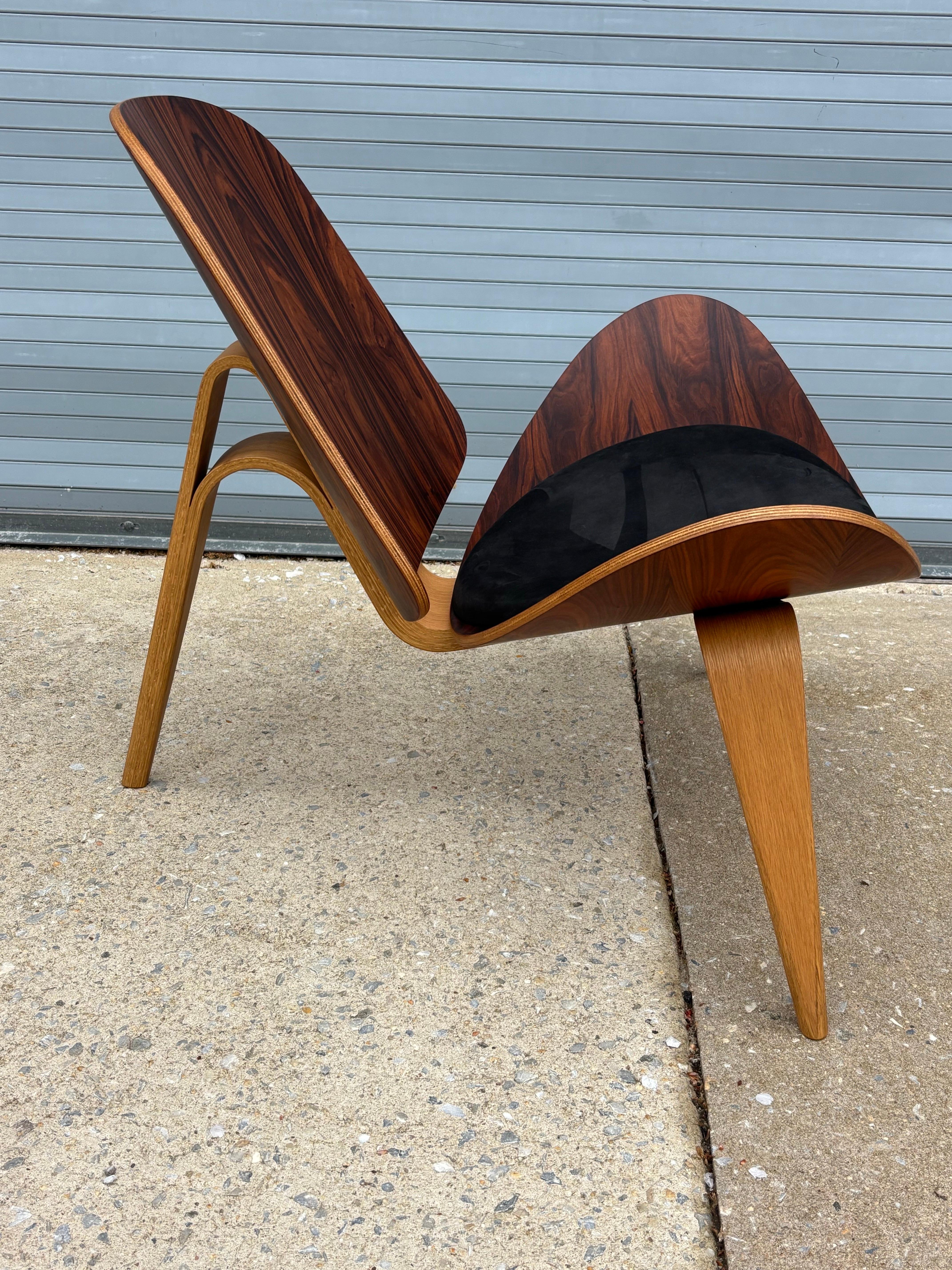 Hans Wegner CH07 J60P Sedia Anniversary Shell in palissandro per Hansen in vendita 4