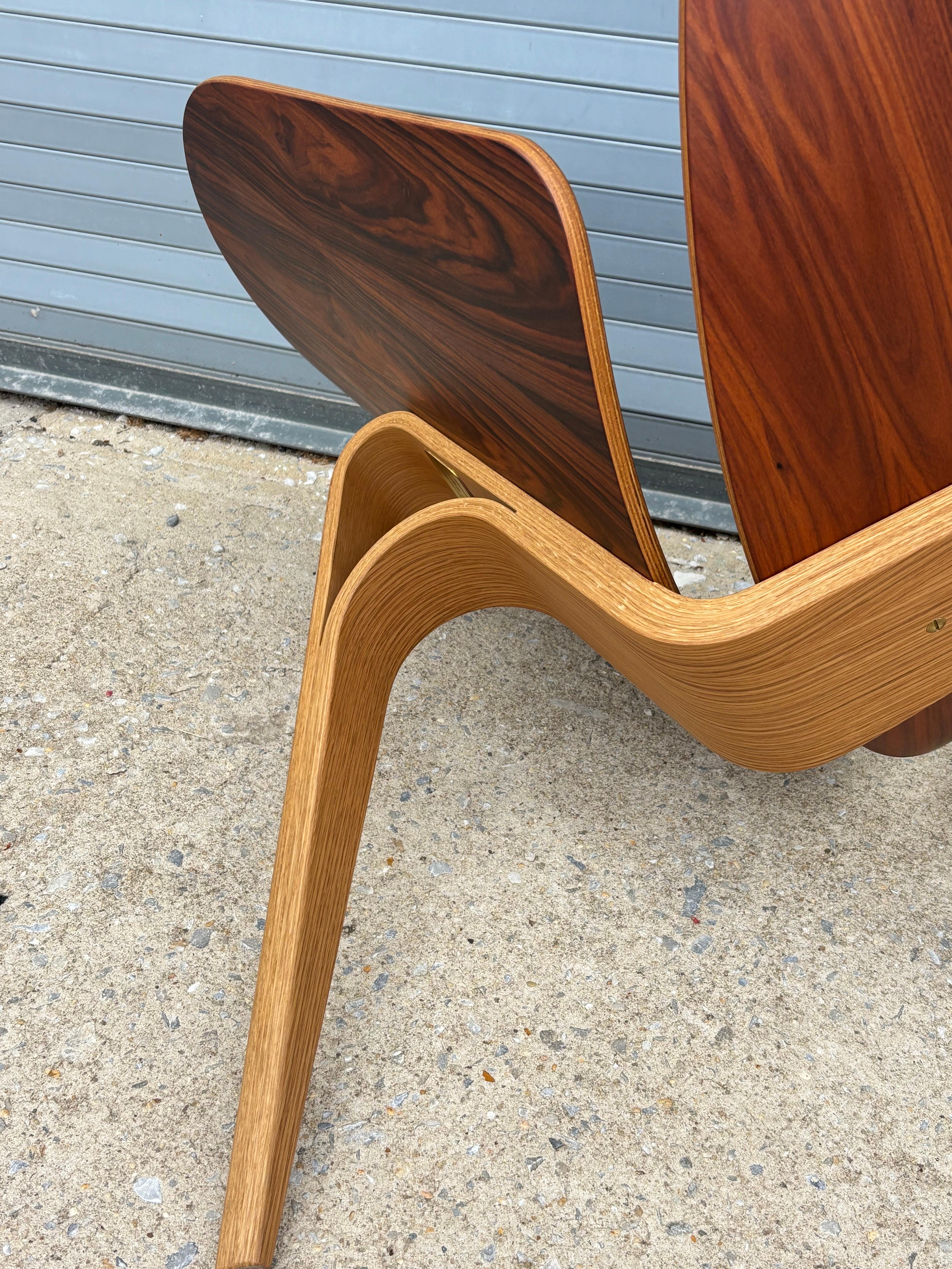 Hans Wegner CH07 J60P Sedia Anniversary Shell in palissandro per Hansen in vendita 5