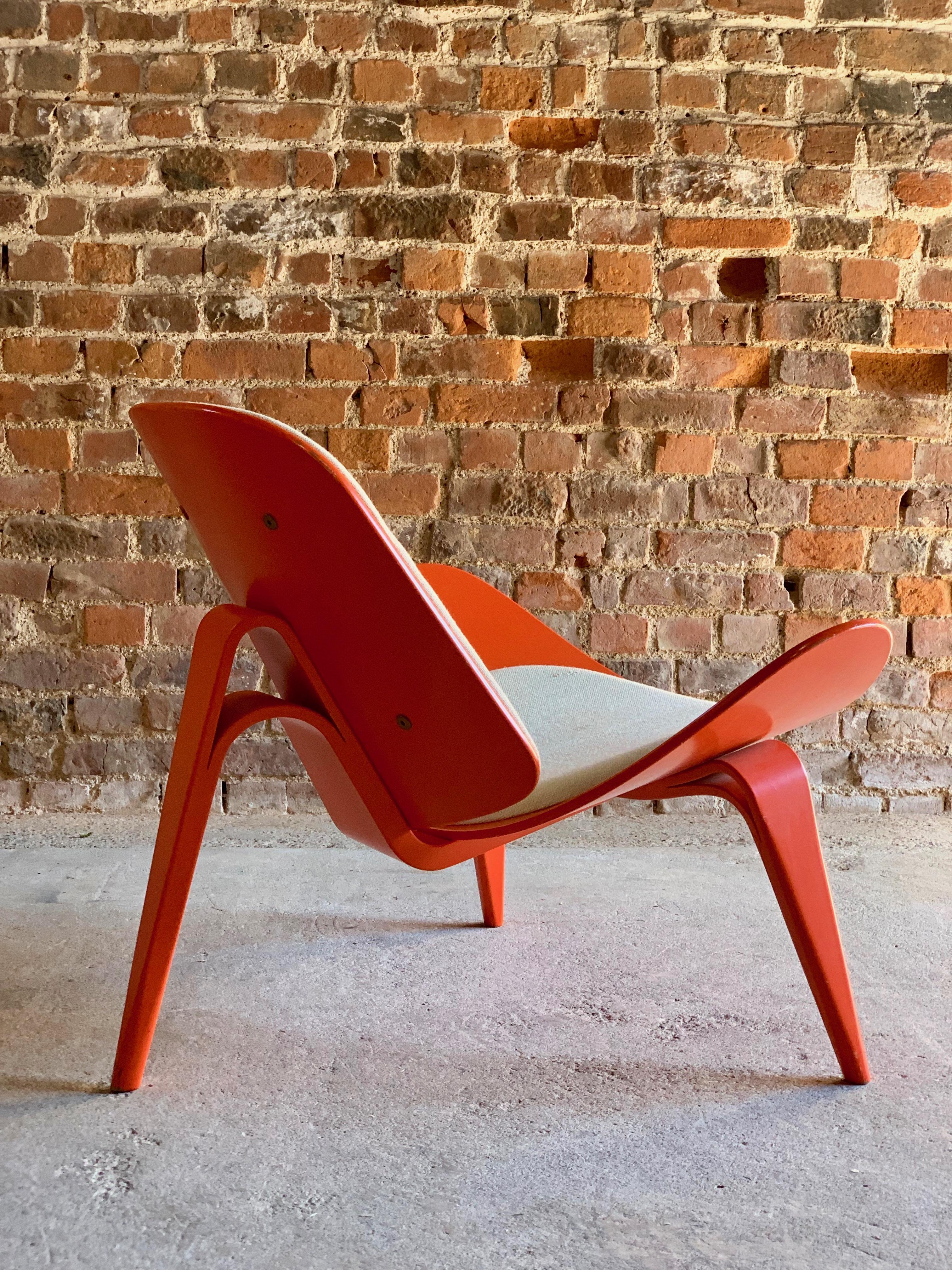 20th Century Hans Wegner CH07 Shell Chair Carl Hansen & Son Denmark, Midcentury Danish
