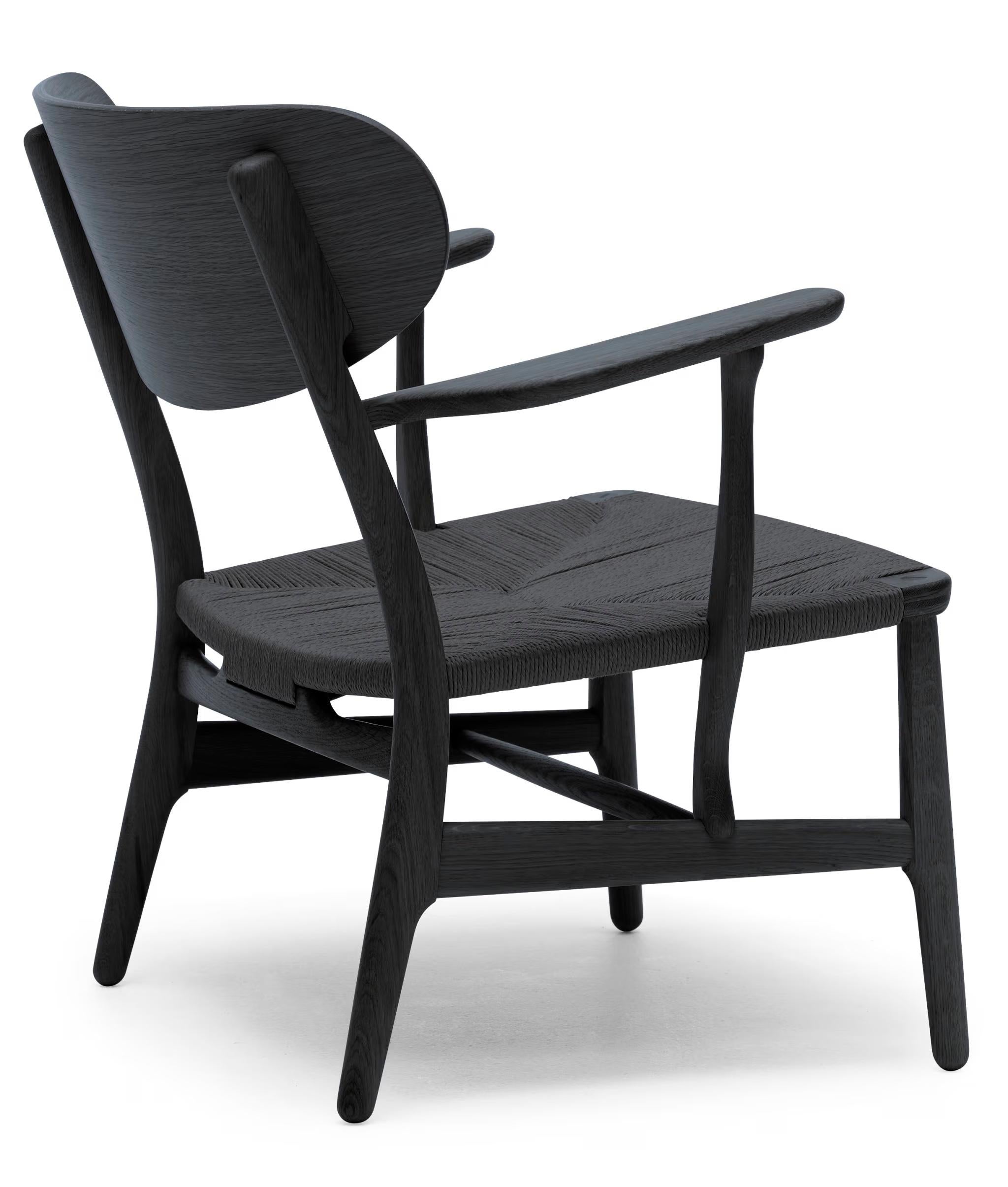 Mid-Century Modern Hans Wegner 'CH22' Chair in Black Painted Oak for Carl Hansen & Son For Sale