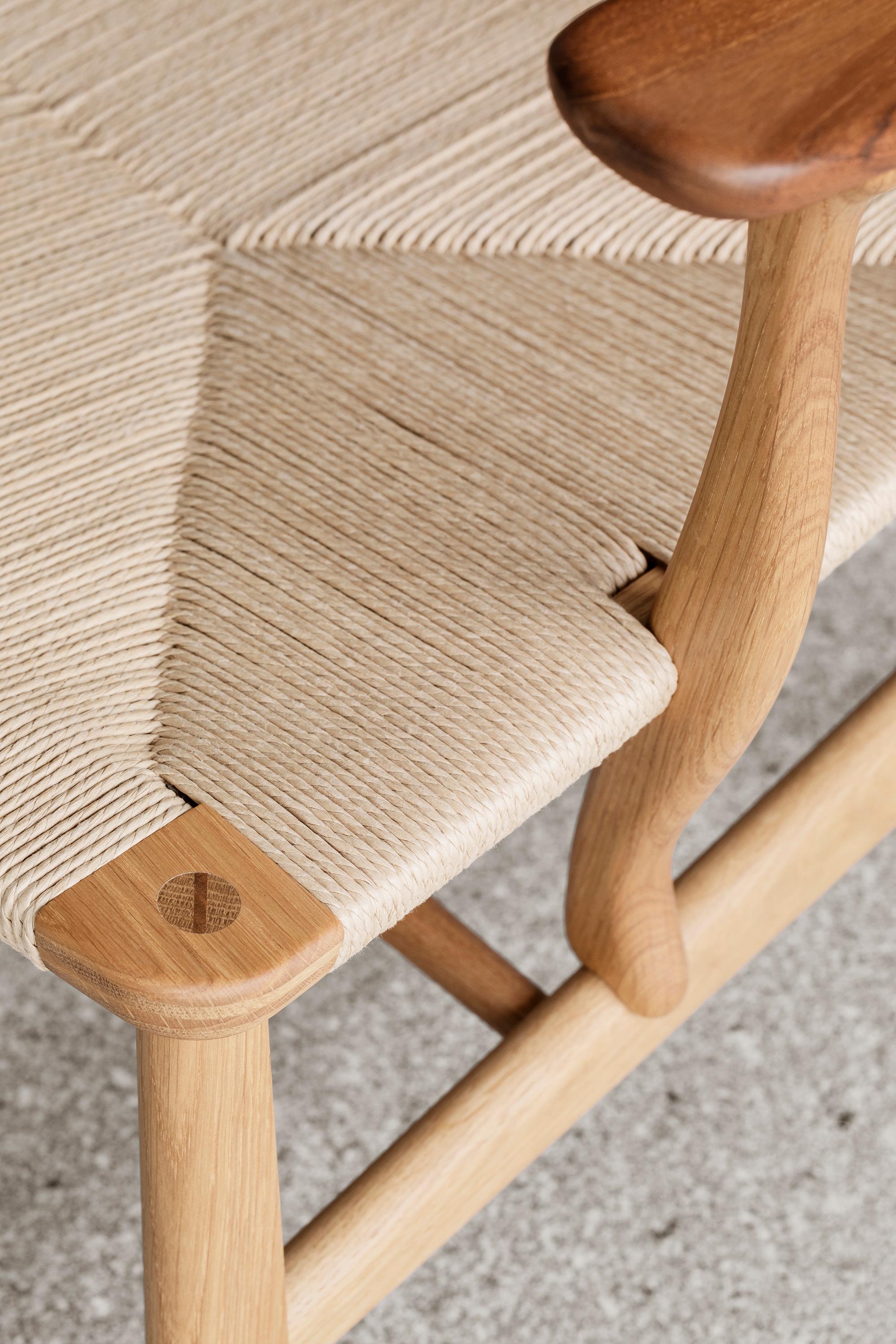 Sedia 'CH22' di Hansen in Oak e olio di teak per Carl Hansen & Son in vendita 2