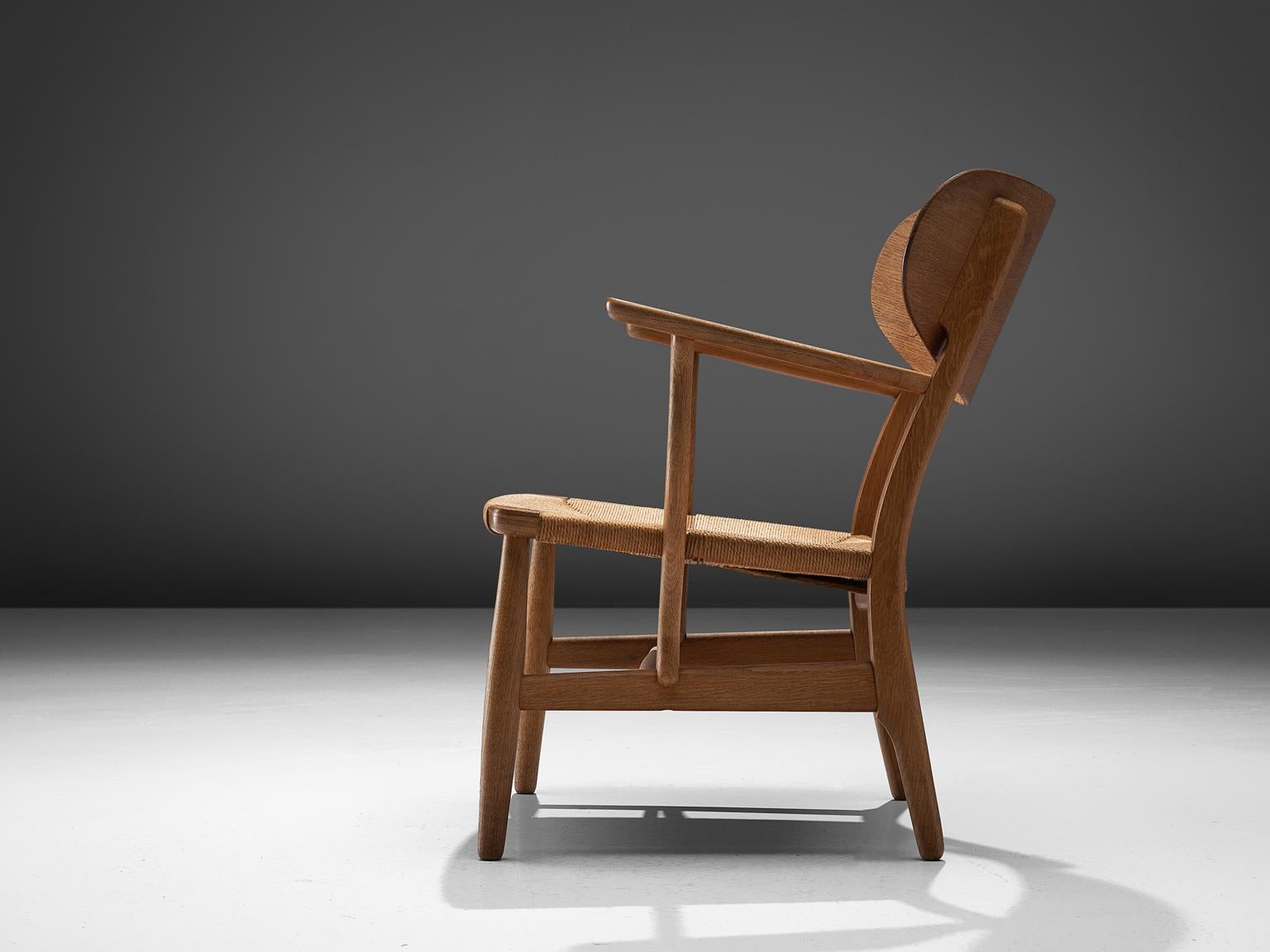 Scandinavian Modern Hans Wegner CH22 Lounge Chair for Carl Hansen