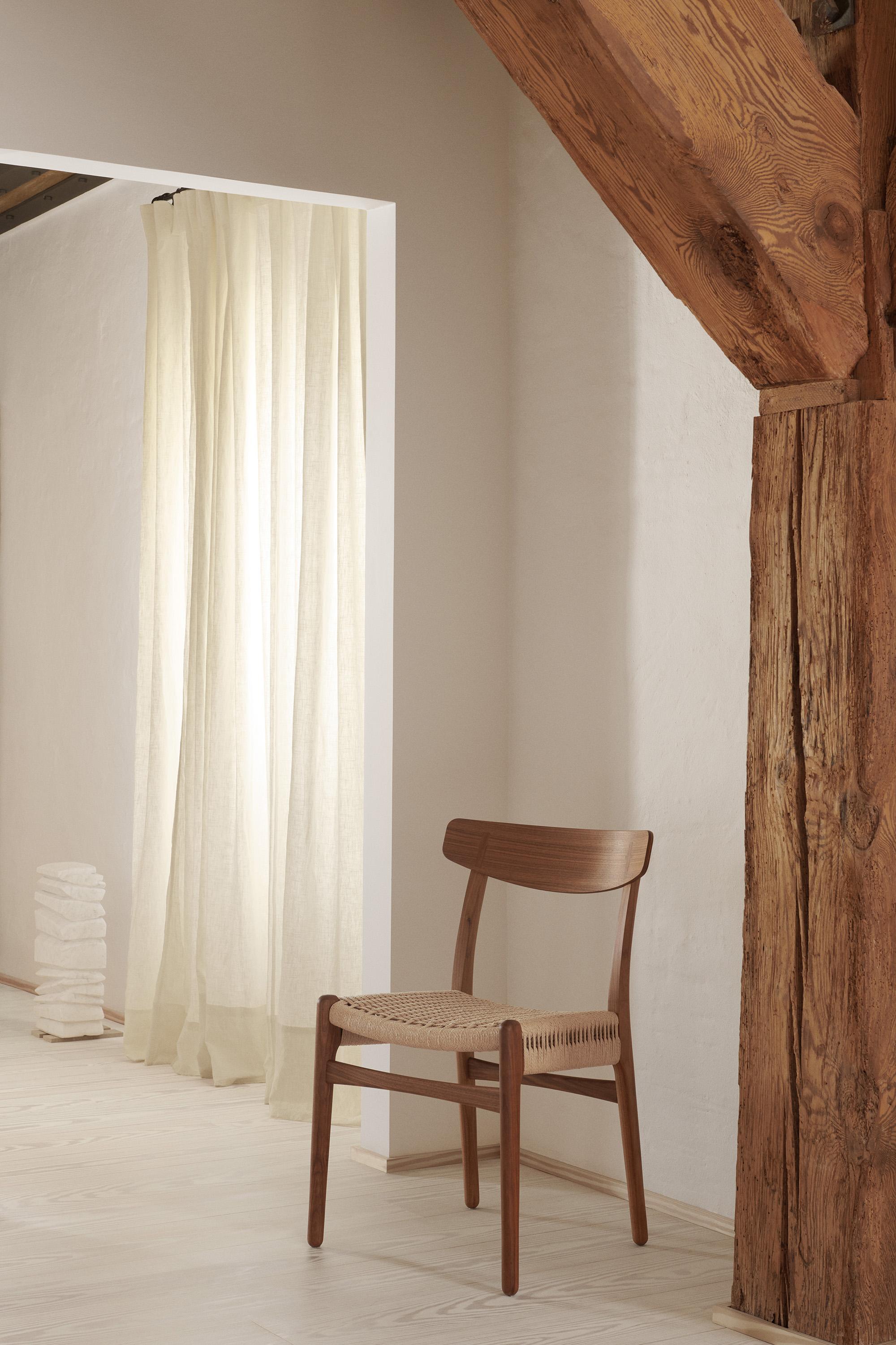 Sedia Hansen 'CH23' in Oak nero e corda di carta nera per Carl Hansen & Son in vendita 2