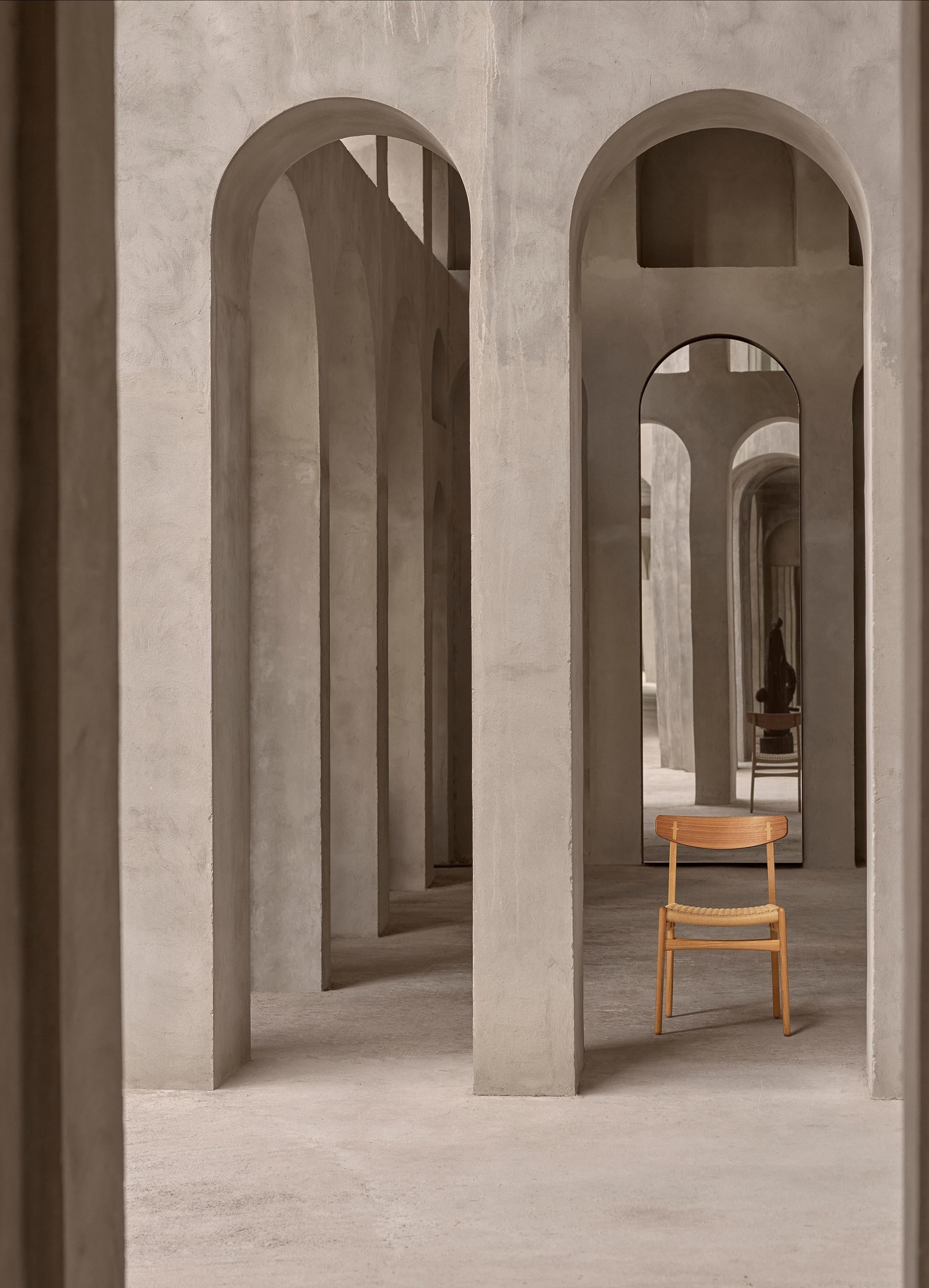 Corda di carta Sedia Hansen 'CH23' in Oak nero e corda di carta nera per Carl Hansen & Son in vendita