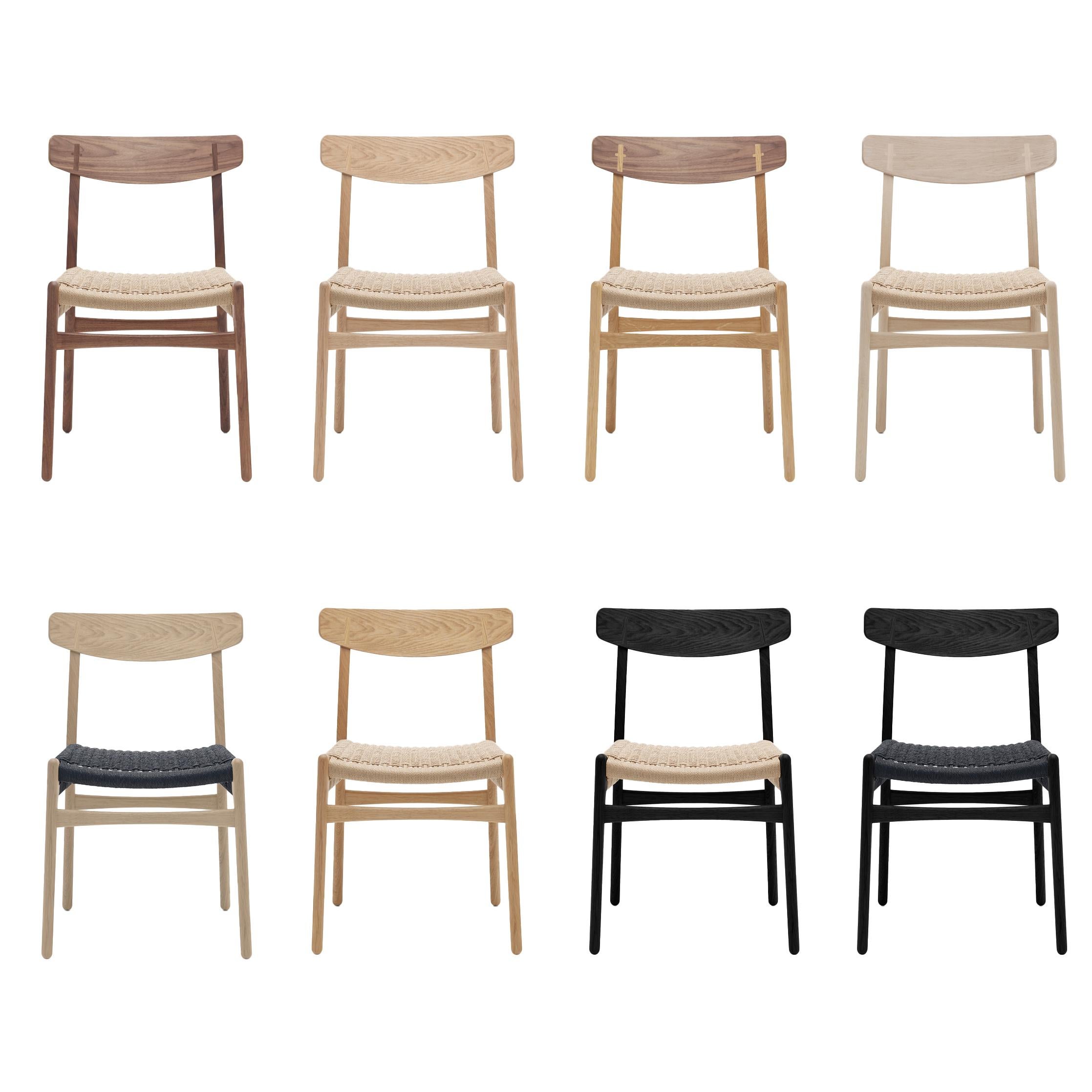 Sedia Hansen 'CH23' in olio di noce e corda di carta nera per Carl Hansen & Son in vendita 3