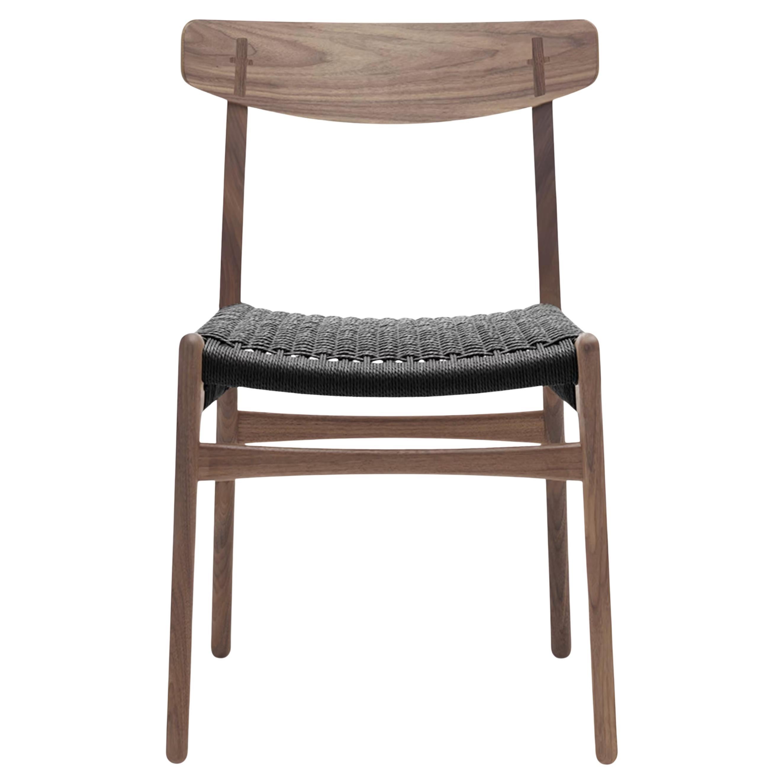 Hans Wegner 'CH23' Chair in Walnut Oil & Black Papercord for Carl Hansen & Son