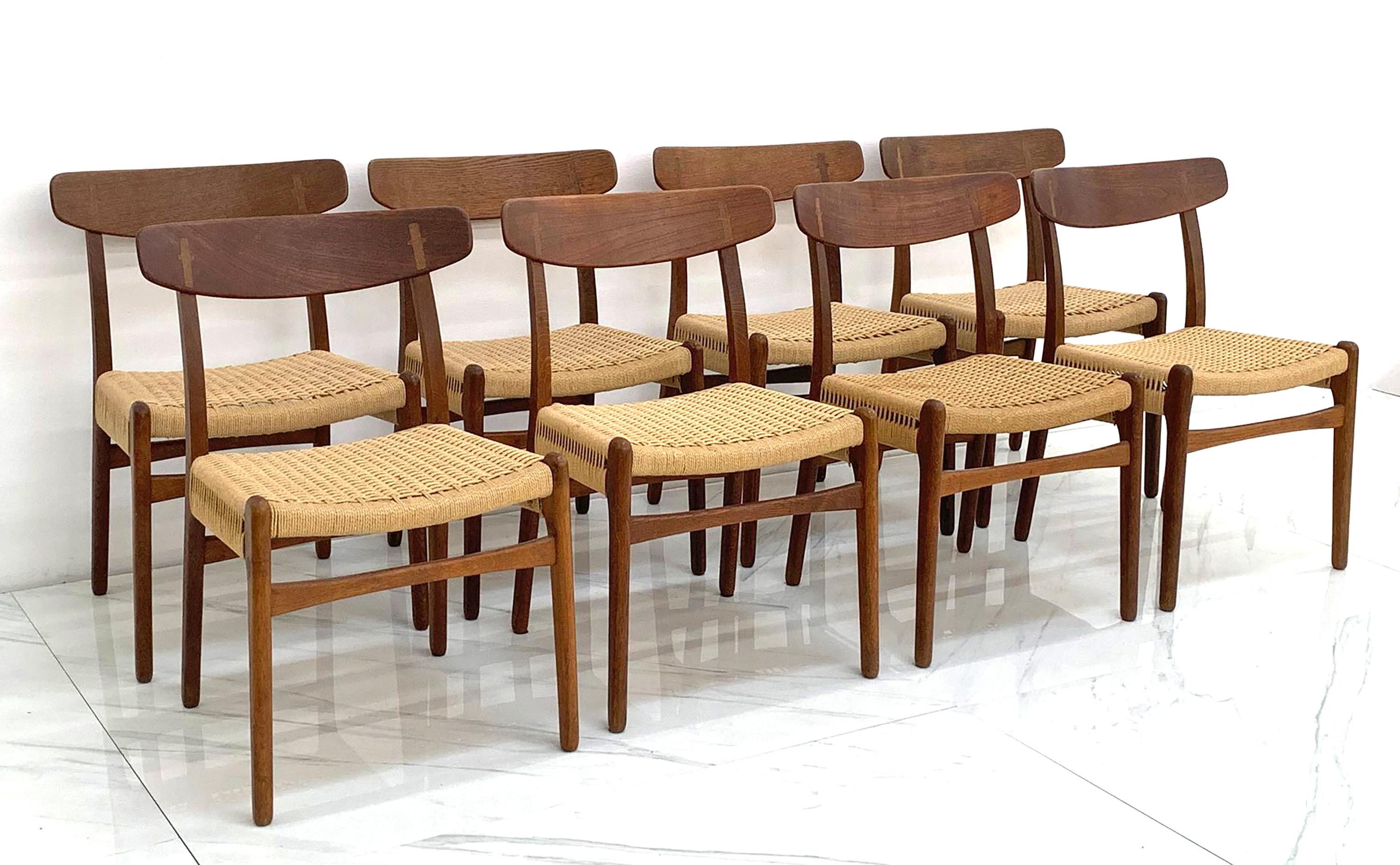 Chaises de salle à manger Hans Wegner CH23 Carl Hansen & Son, Danemark, ensemble de 8 pièces en vente 5