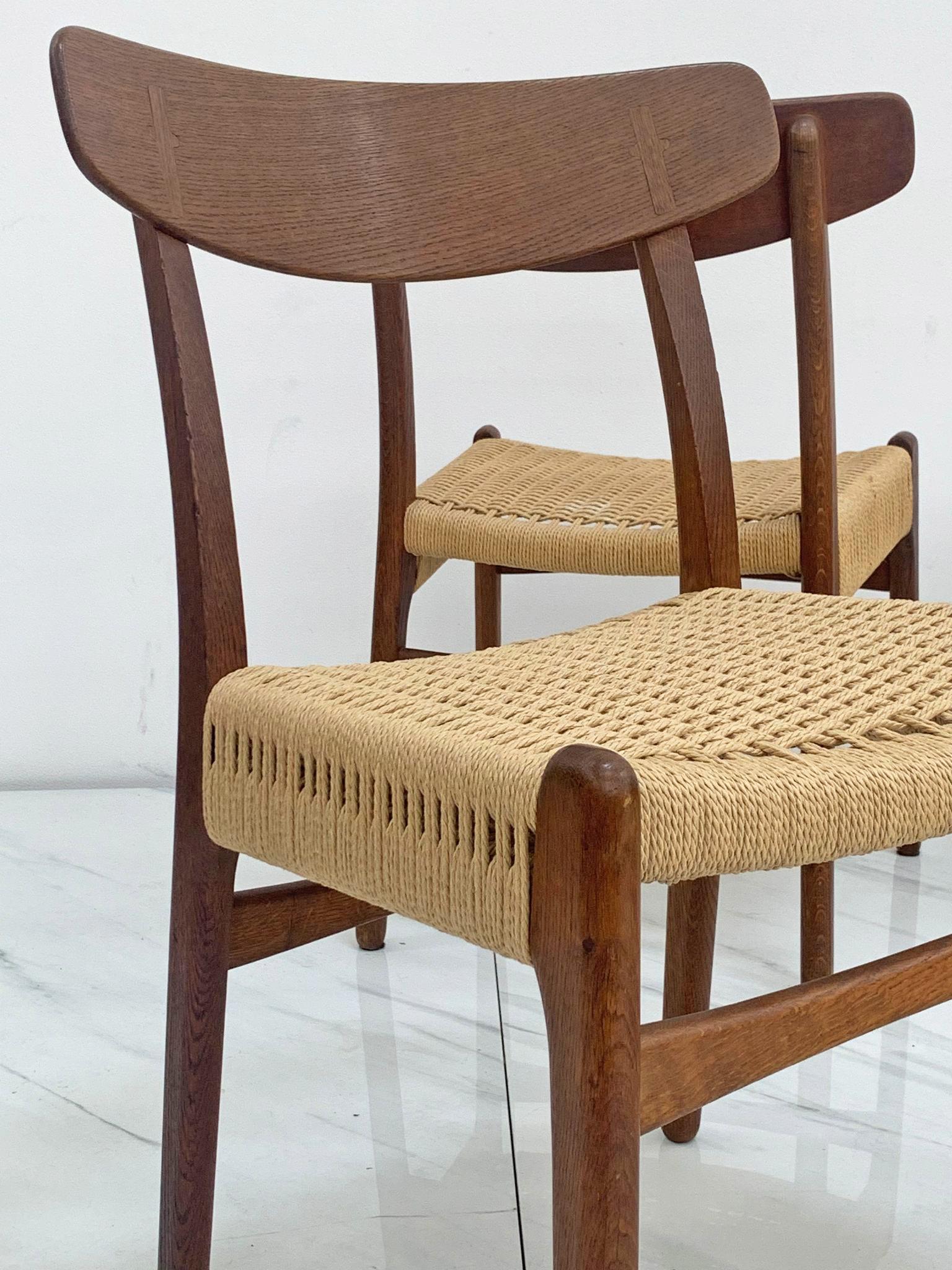 Hans Wegner CH23 Dining Chairs Carl Hansen & Son, Denmark, Set of 8 In Good Condition For Sale In Culver City, CA