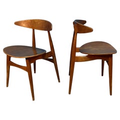 Hans Wegner CH33 Dining Vintage Chairs '2pcs', 1960's, Danish Modern