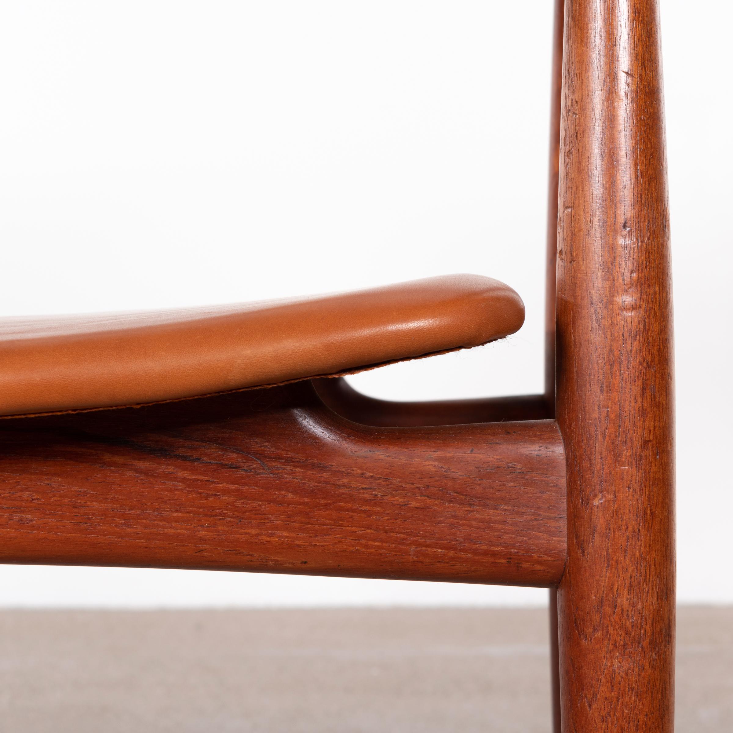 Hans Wegner CH34 Chair in Teak and Cognac Leather for Carl Hansen & Søn, Denmark 4