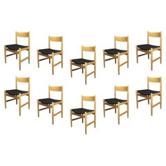 Chaises de salle à manger Hans Wegner CH38 en Oak Oak blanc pour Carl Hansen & Søn, Danemark, 1960
