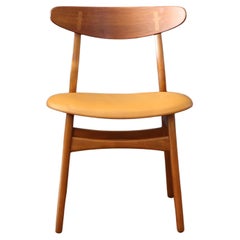 Hans Wegner Stuhl Modell CH-30 Teak und Leder Carl Hansen & Son 1960er Jahre