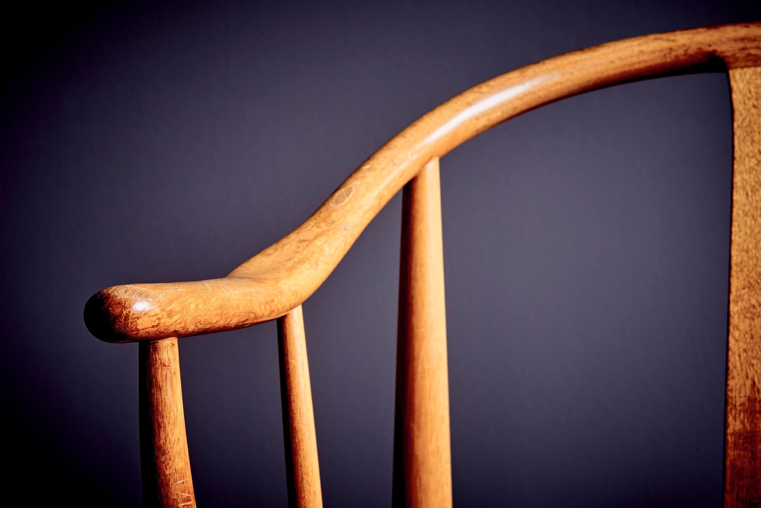 Cuir Chaise chinoise de Hans Hansen pour Fritz Hansen en vente