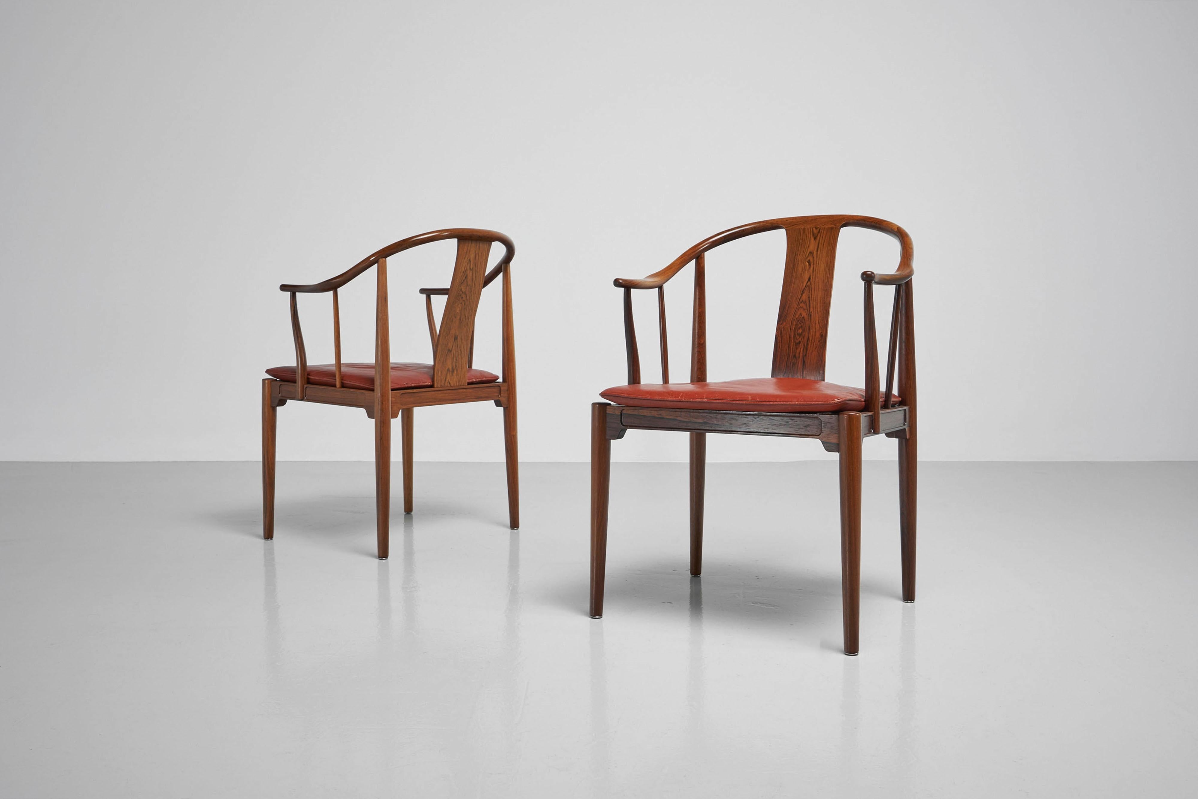 Hans Wegner China chairs by Fritz Hansen Denmark 1967 For Sale 2