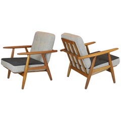 Vintage Hans Wegner, "Cigar" Chairs, 1950s