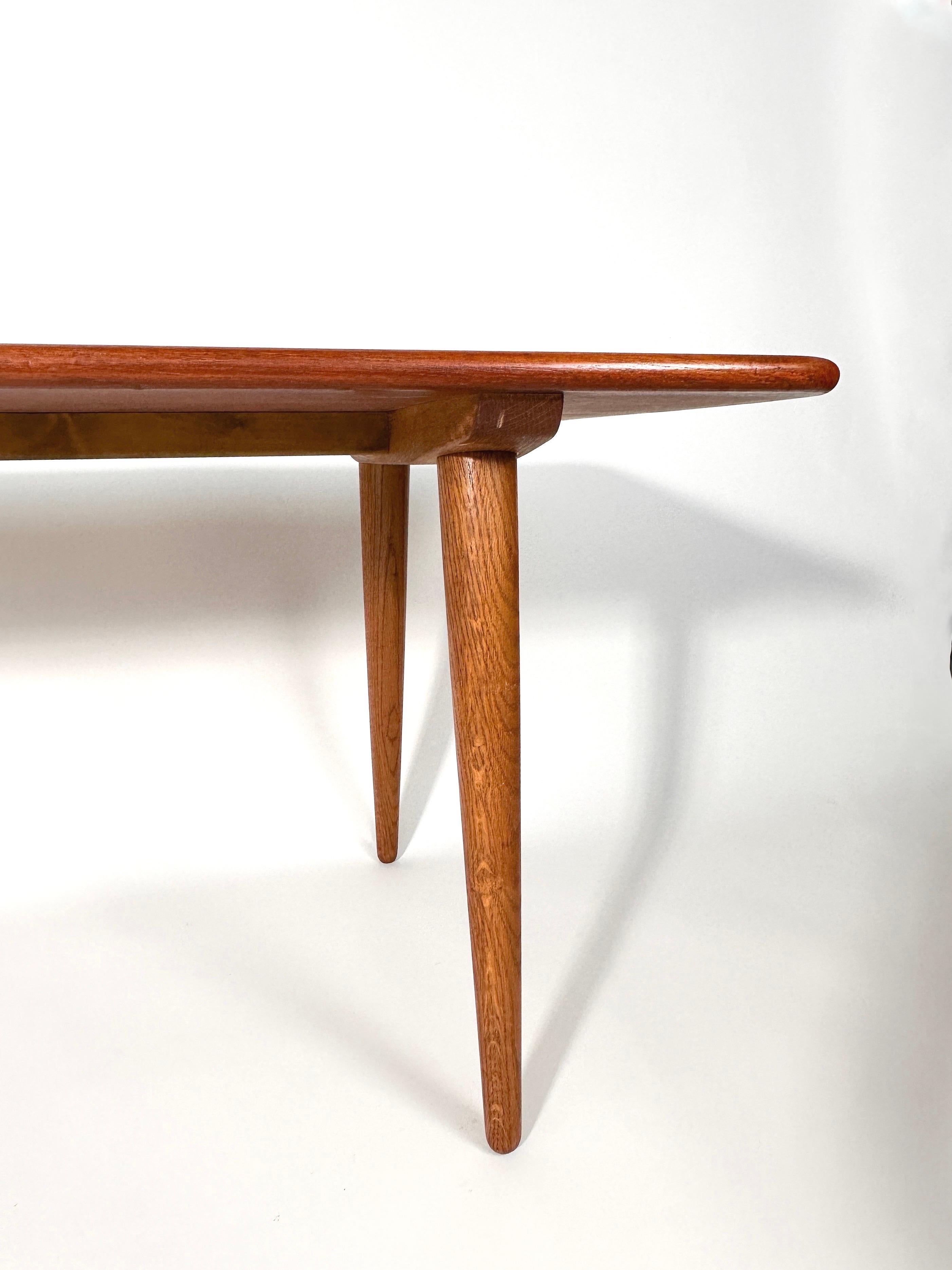 Hans Wegner Coffee Table Teak AT-11 Andreas Tuck Denmark 1950s For Sale 2