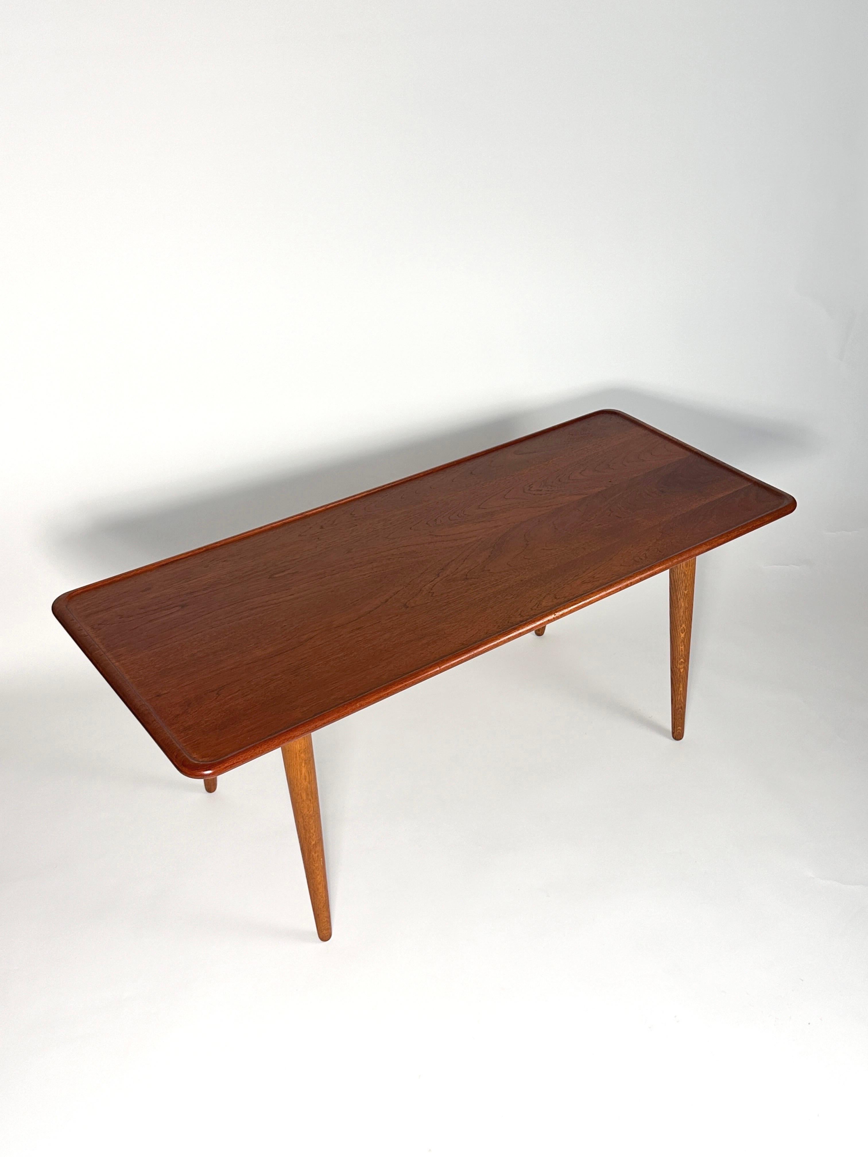 Danish Hans Wegner Coffee Table Teak AT-11 Andreas Tuck Denmark 1950s For Sale