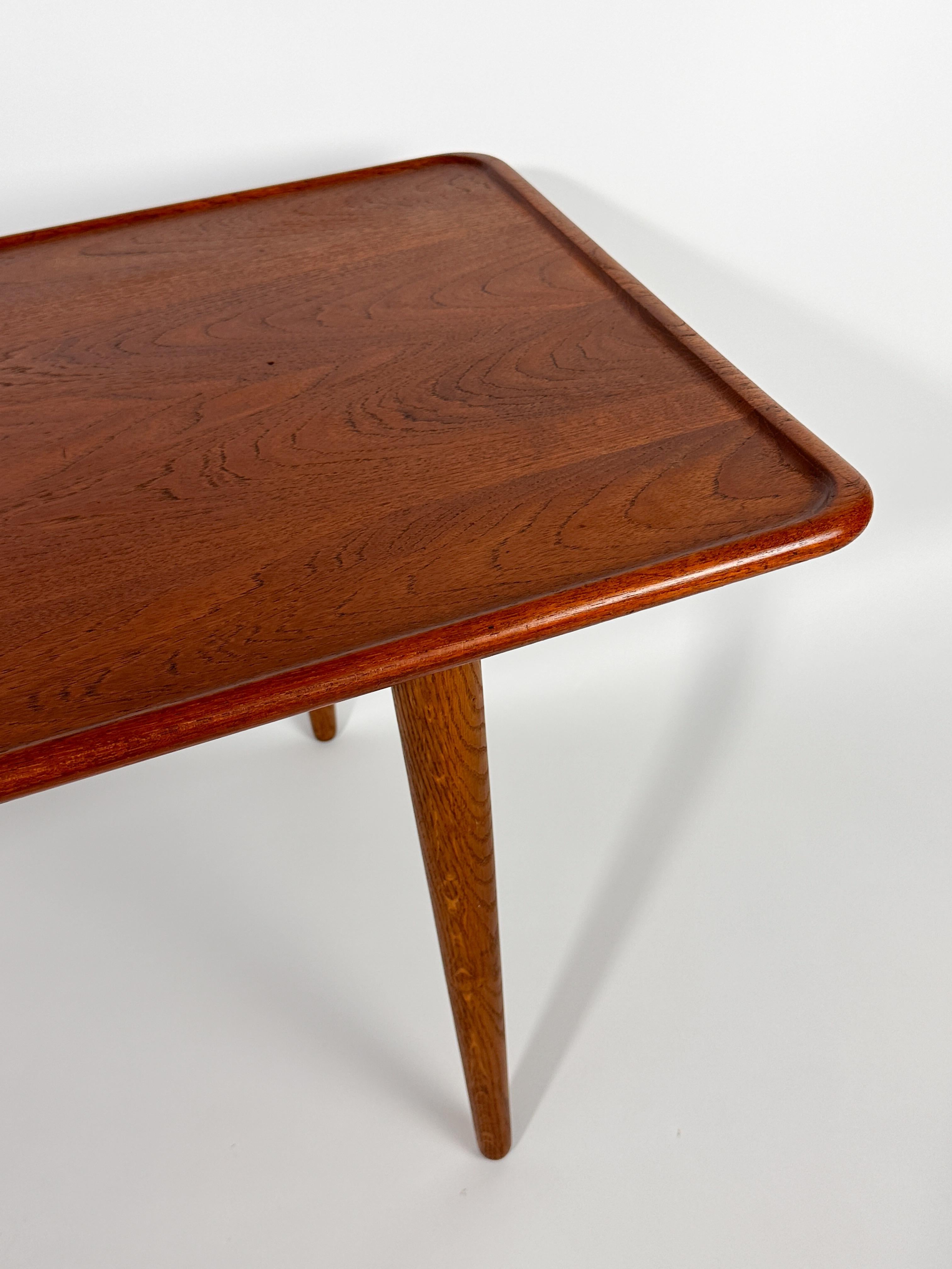 Hand-Crafted Hans Wegner Coffee Table Teak AT-11 Andreas Tuck Denmark 1950s For Sale