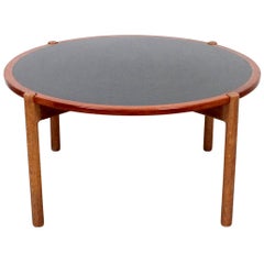 Table basse Hans Wegner avec plateau réversible