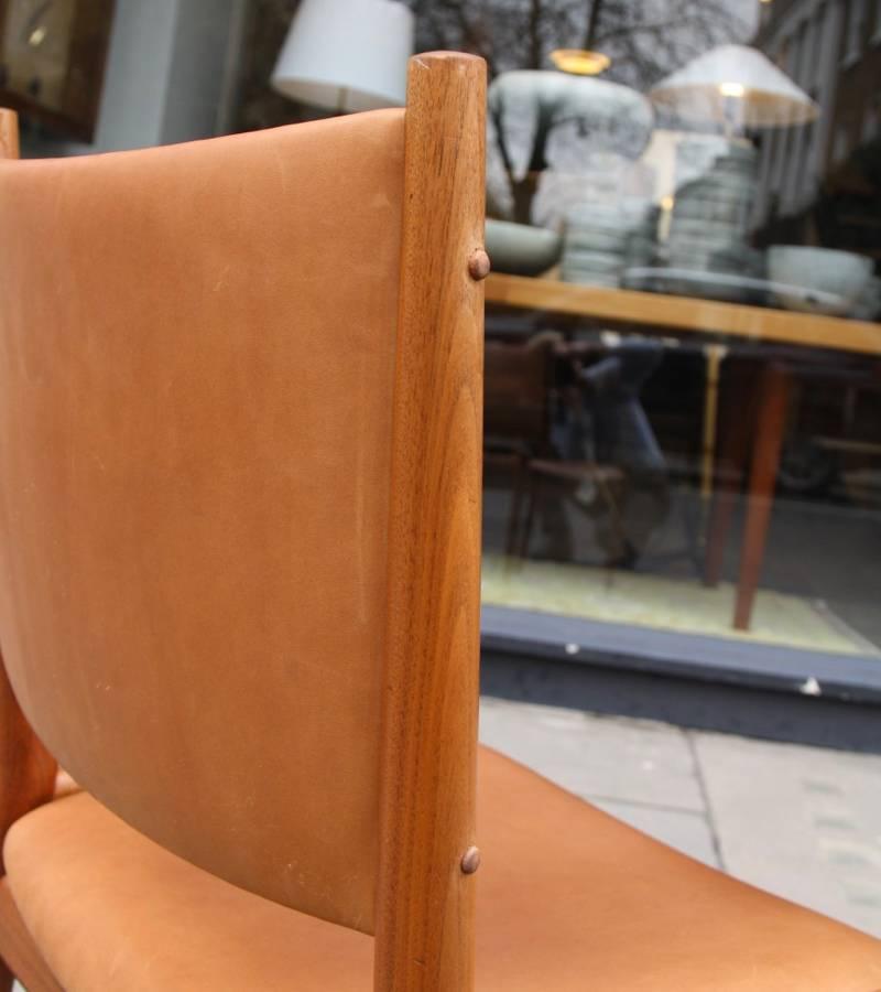 Danish Hans Wegner Cognac Leather Chair