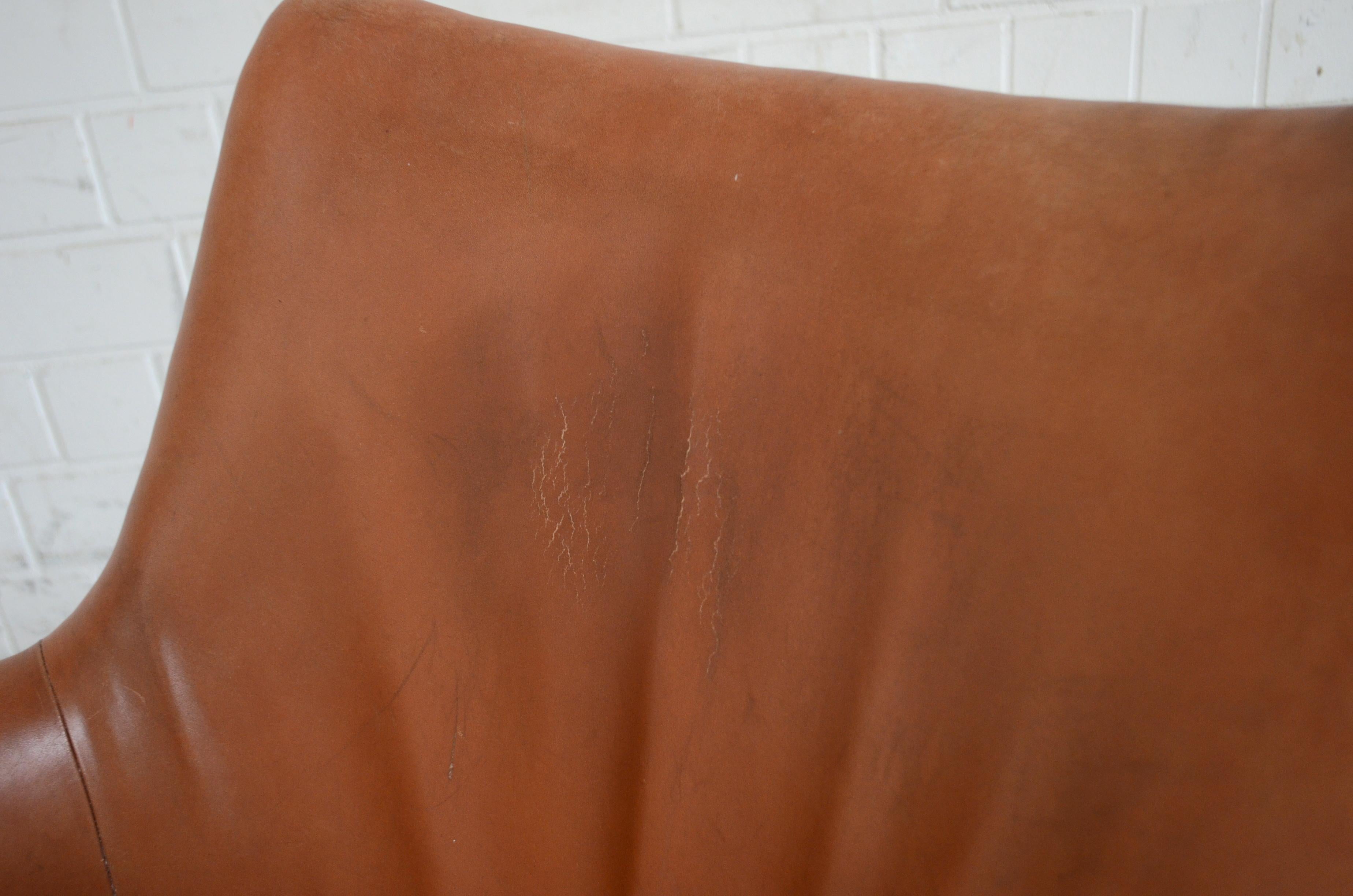 Hans Wegner Cognac Leather Mini Bear Chair Lounge AP 20 for AP Stolen 7