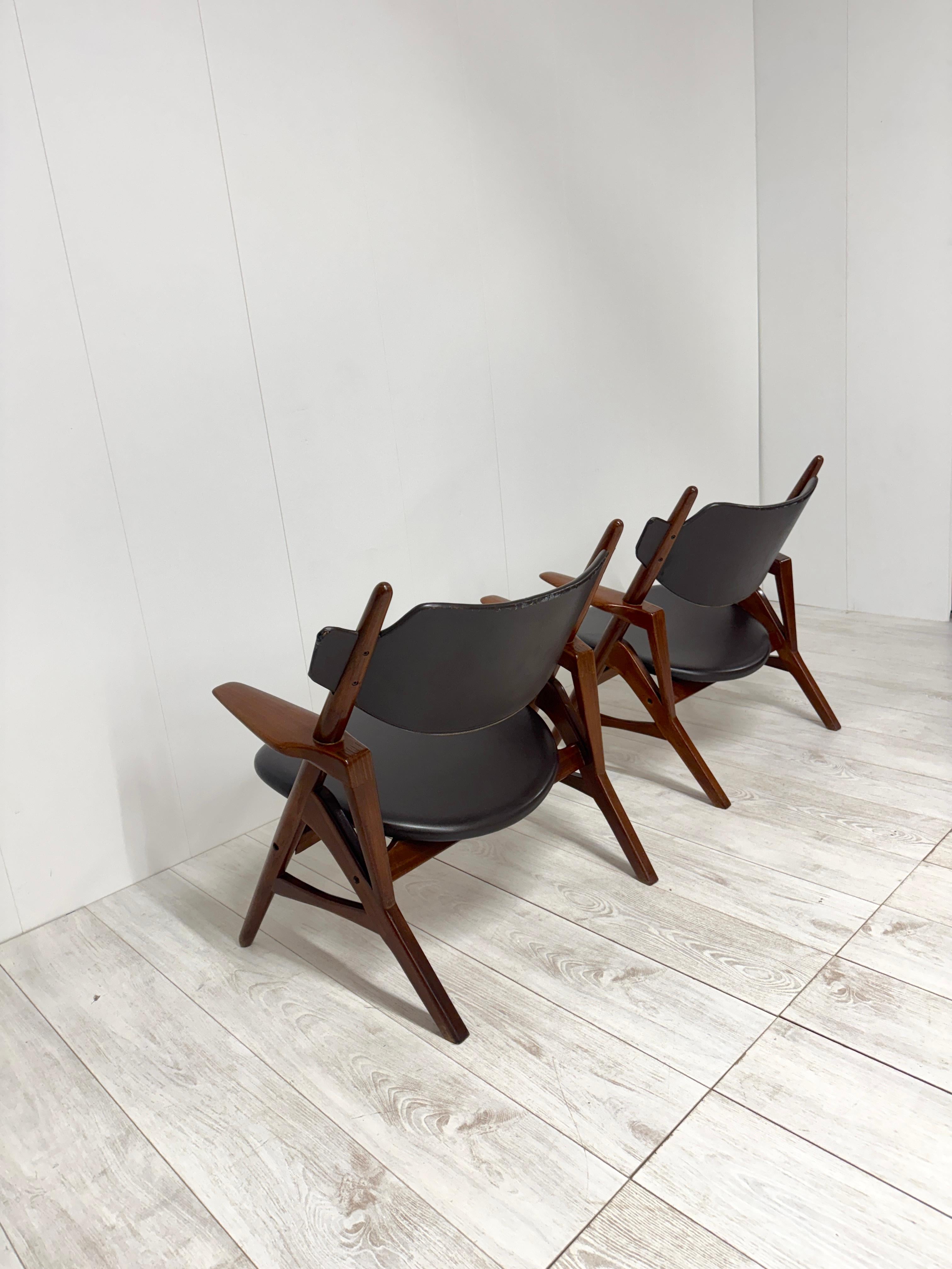 Hans Wegner, Coppia di poltroncine, Danimarca, 1950 For Sale 12