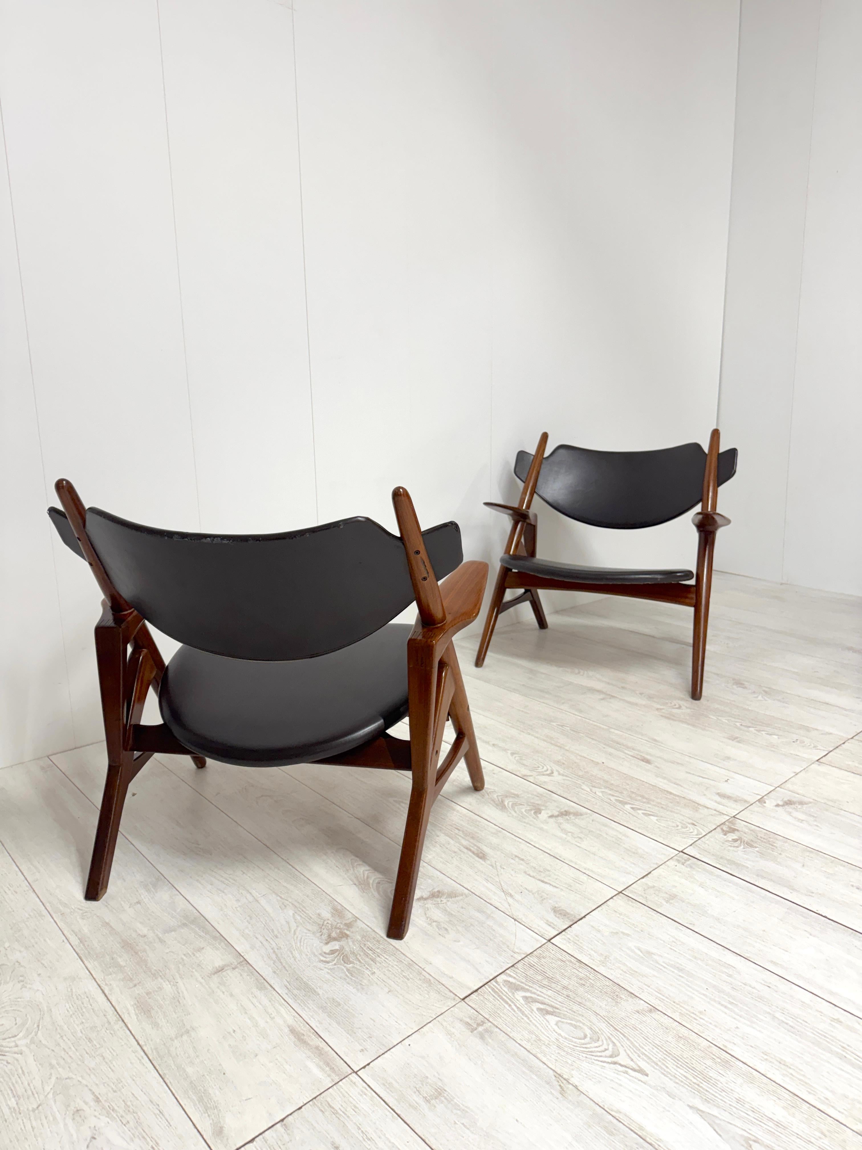 Hans Wegner, Coppia di poltroncine, Danimarca, 1950 For Sale 14