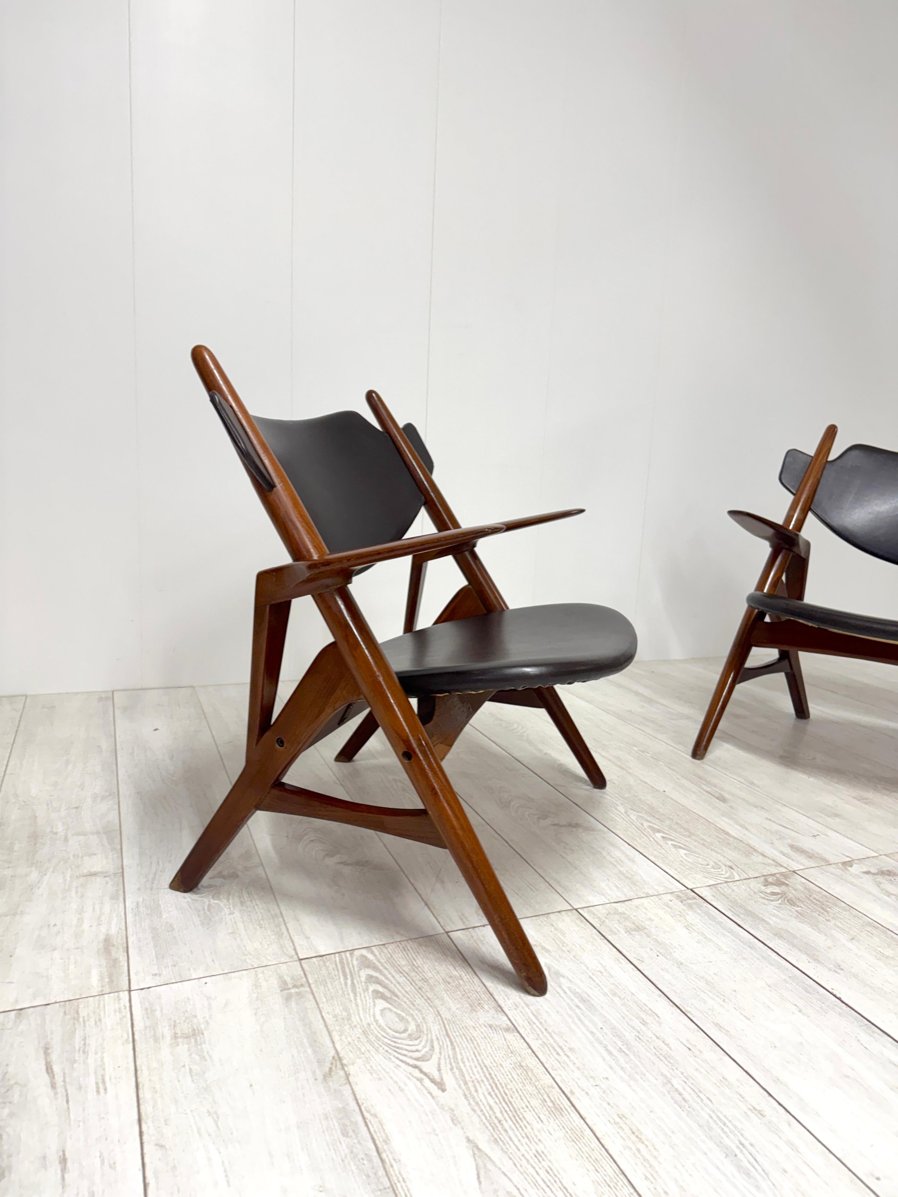 Hans Wegner, Coppia di poltroncine, Danimarca, 1950 For Sale 2