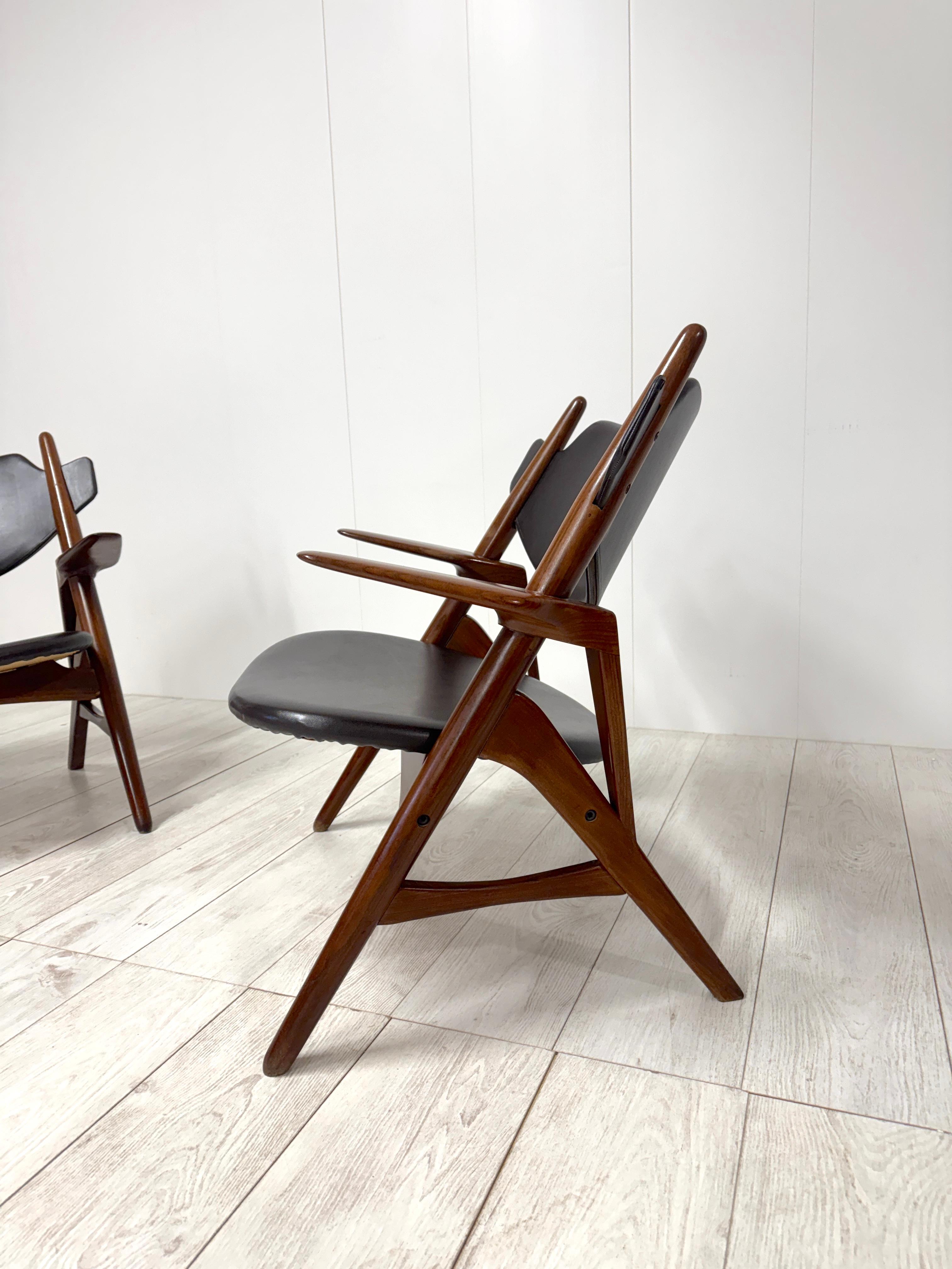 Hans Wegner, Coppia di poltroncine, Danimarca, 1950 For Sale 3