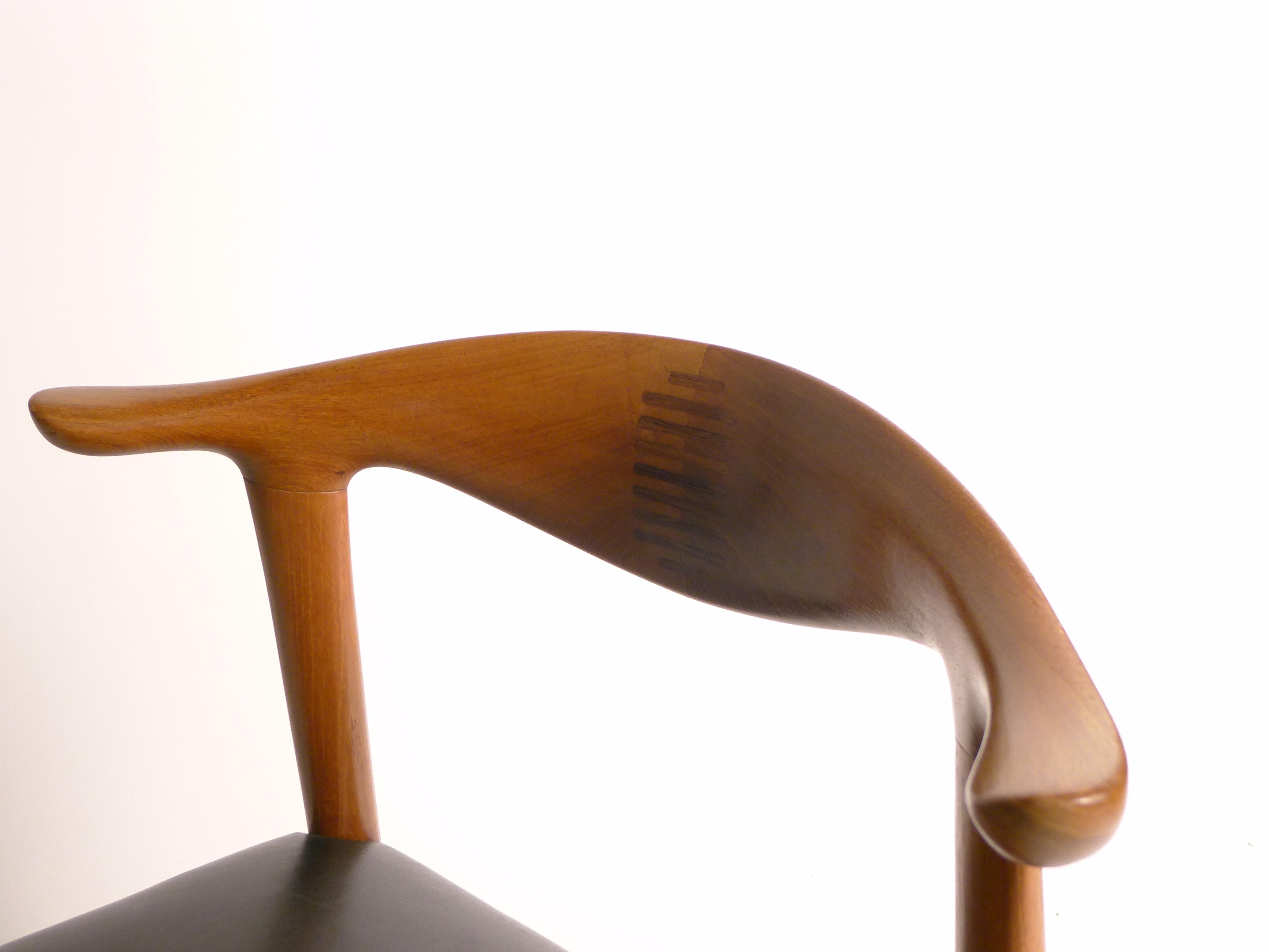 Hans Wegner, Cow Horn Chair, Modell JH 505, Johannes Hansen, Dänemark 1950er Jahre im Angebot 4