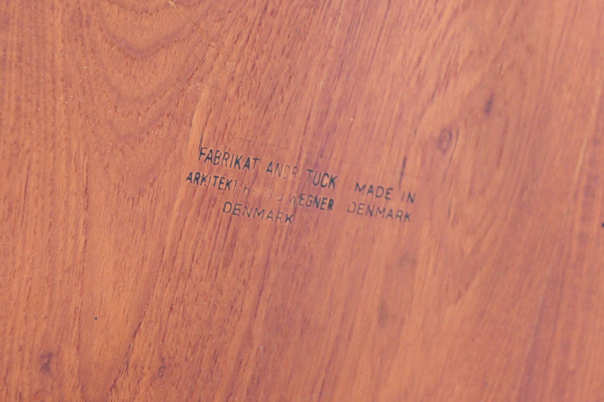 Hans Wegner cross-leg AT 303 dining table Andreas Tuck Denmark 1950 For Sale 13