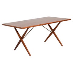Hans Wegner cross-leg AT 303 dining table Andreas Tuck Denmark 1950