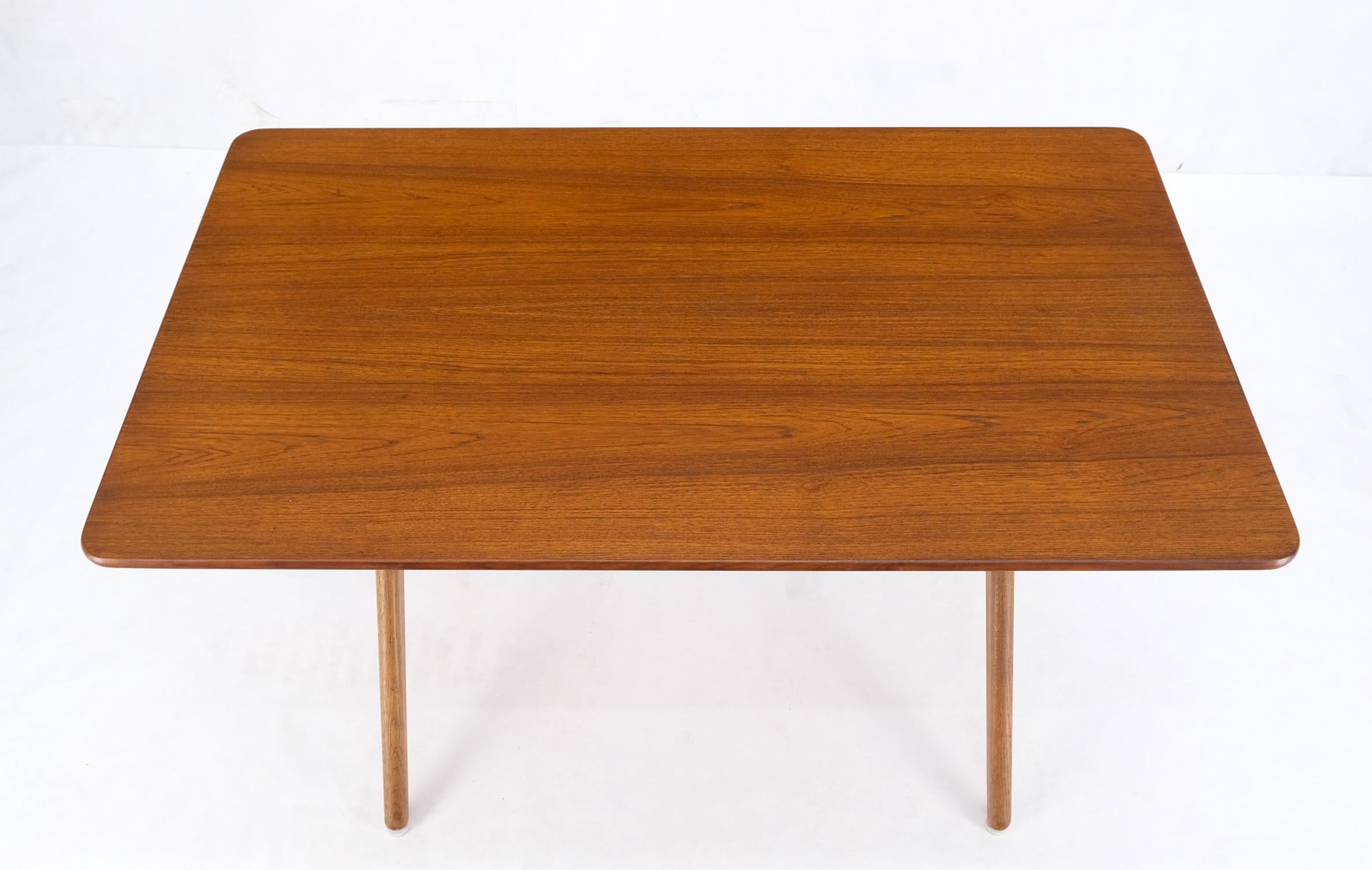 Hans Wegner Danish Mid-Century Modern Teak & Brass X Base Coffee Side Table For Sale 7