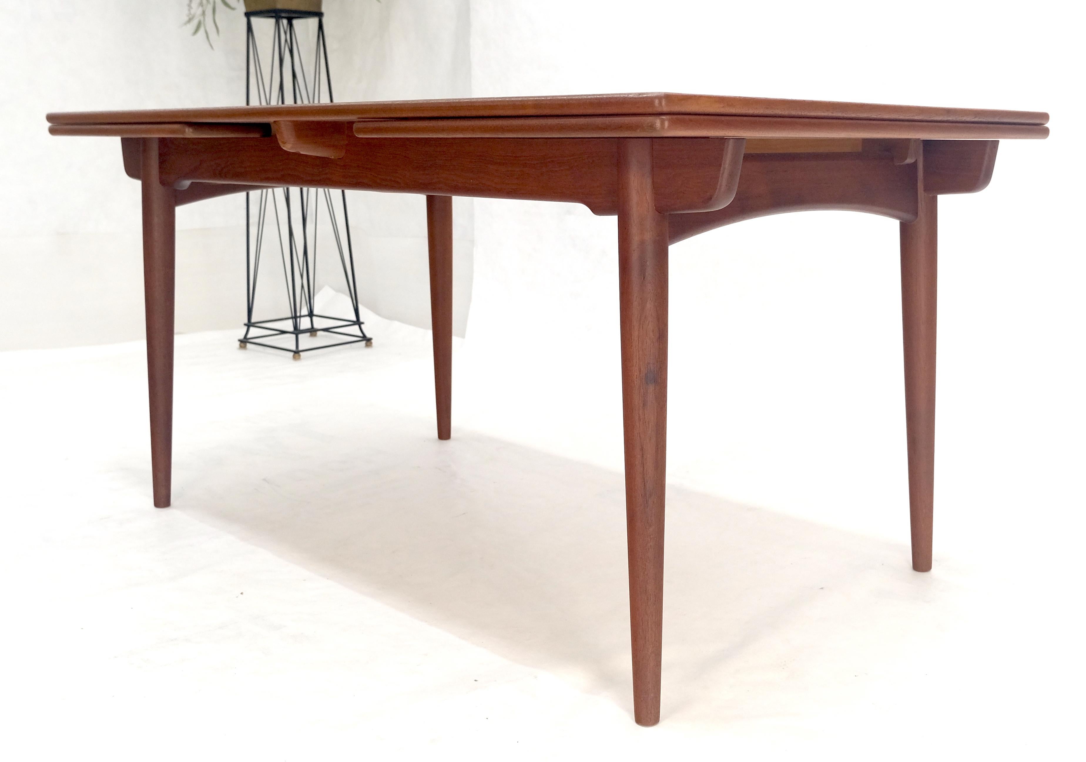 Table de salle à manger en teck réfractaire à feuilles 20