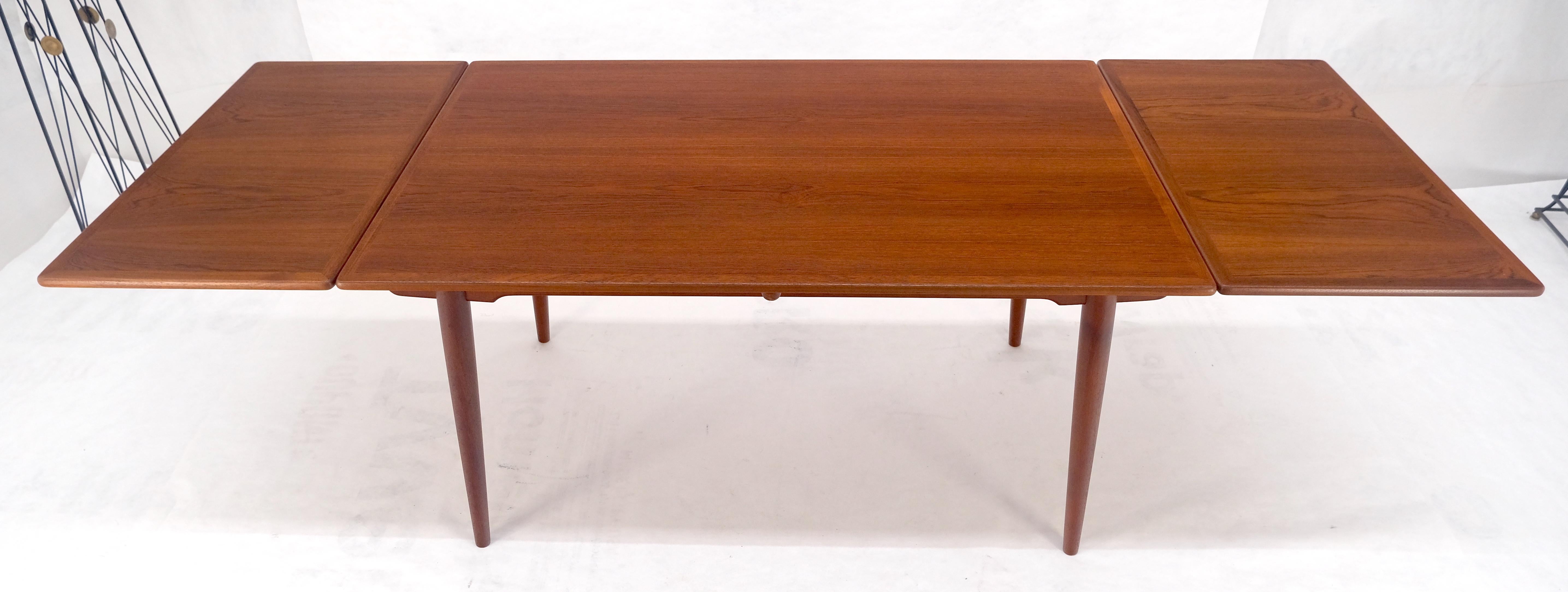 Table de salle à manger en teck réfractaire à feuilles 20