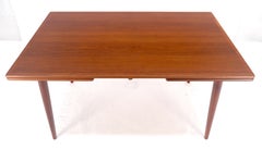 Hans Wegner Danish Mid Century Modern Teak Refractory 20" Leafs Dining Table