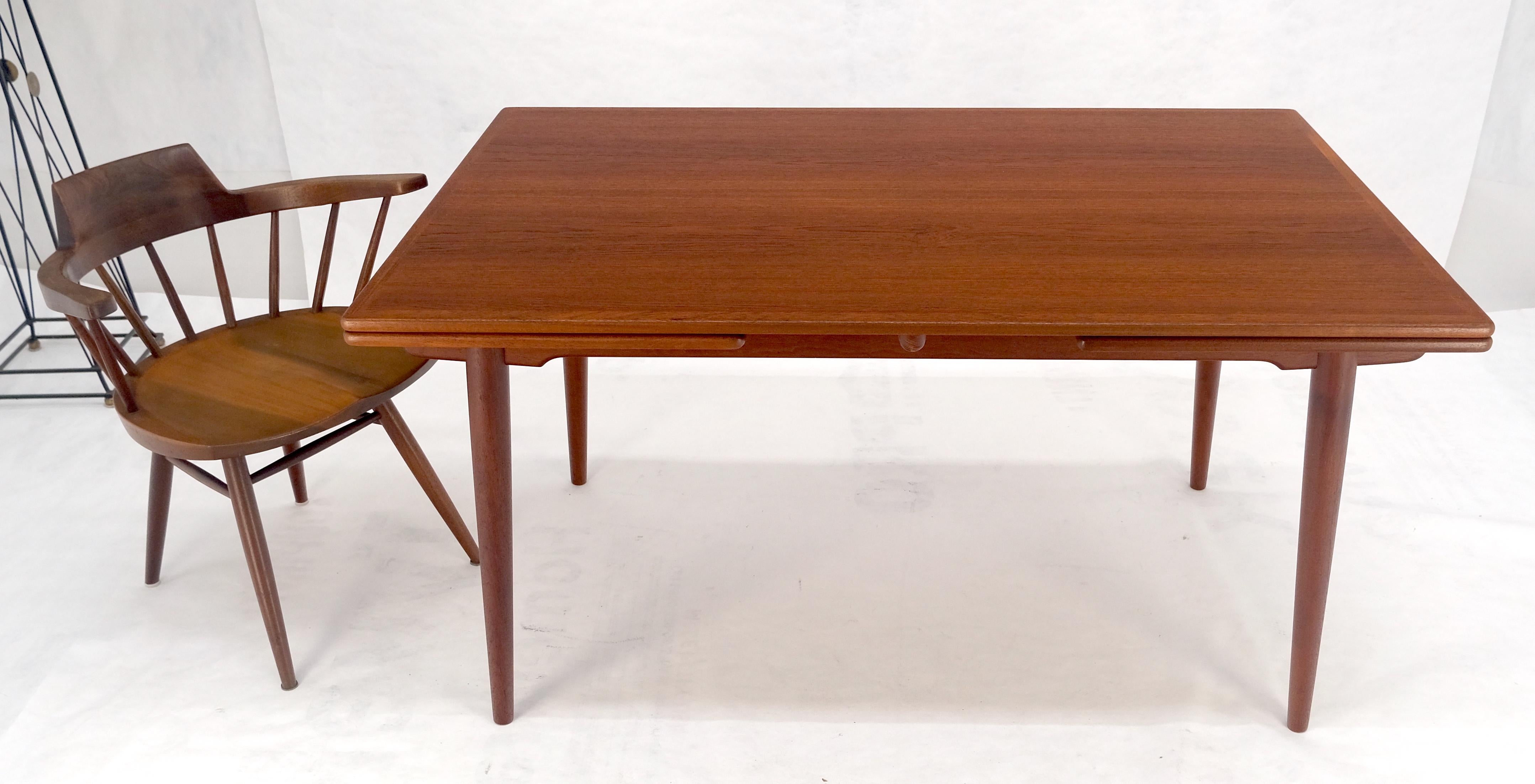 Laqué Table de salle à manger en teck réfractaire à feuilles 20