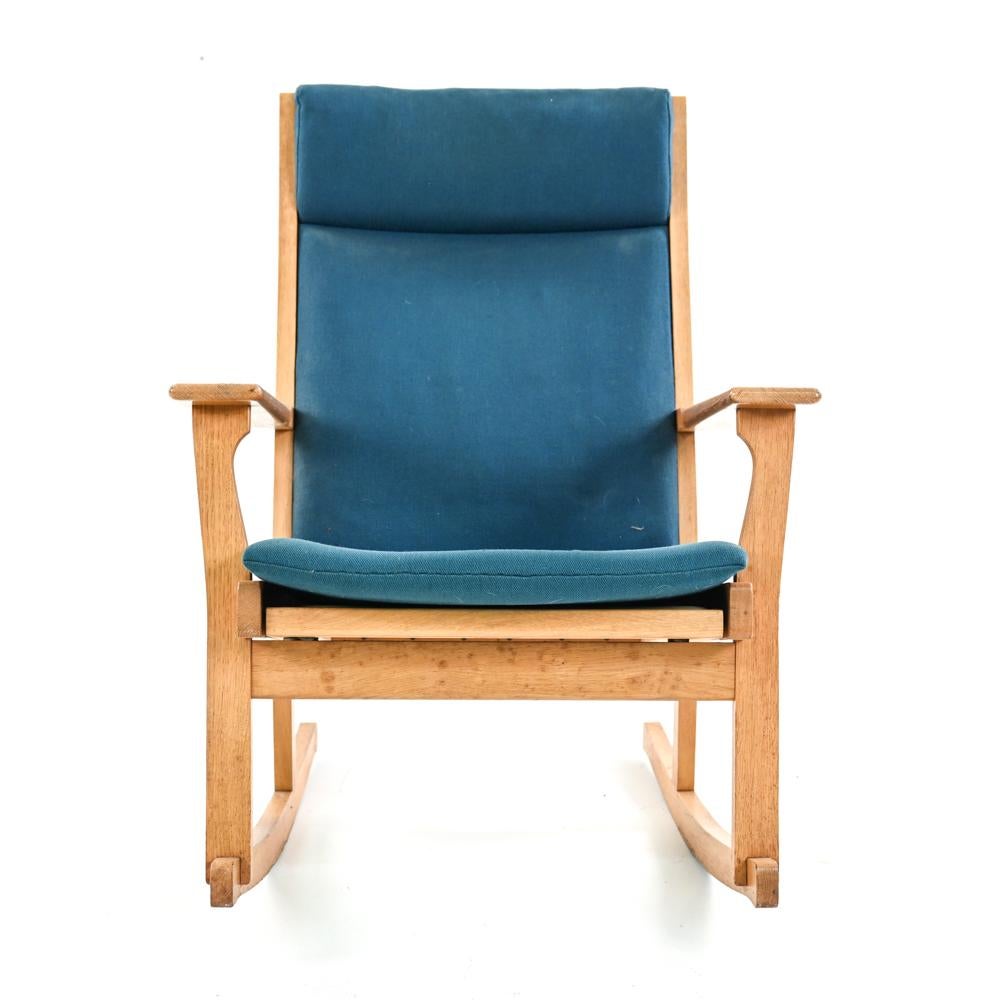 Wood Hans Wegner Danish Mid-Century Rocking Chair